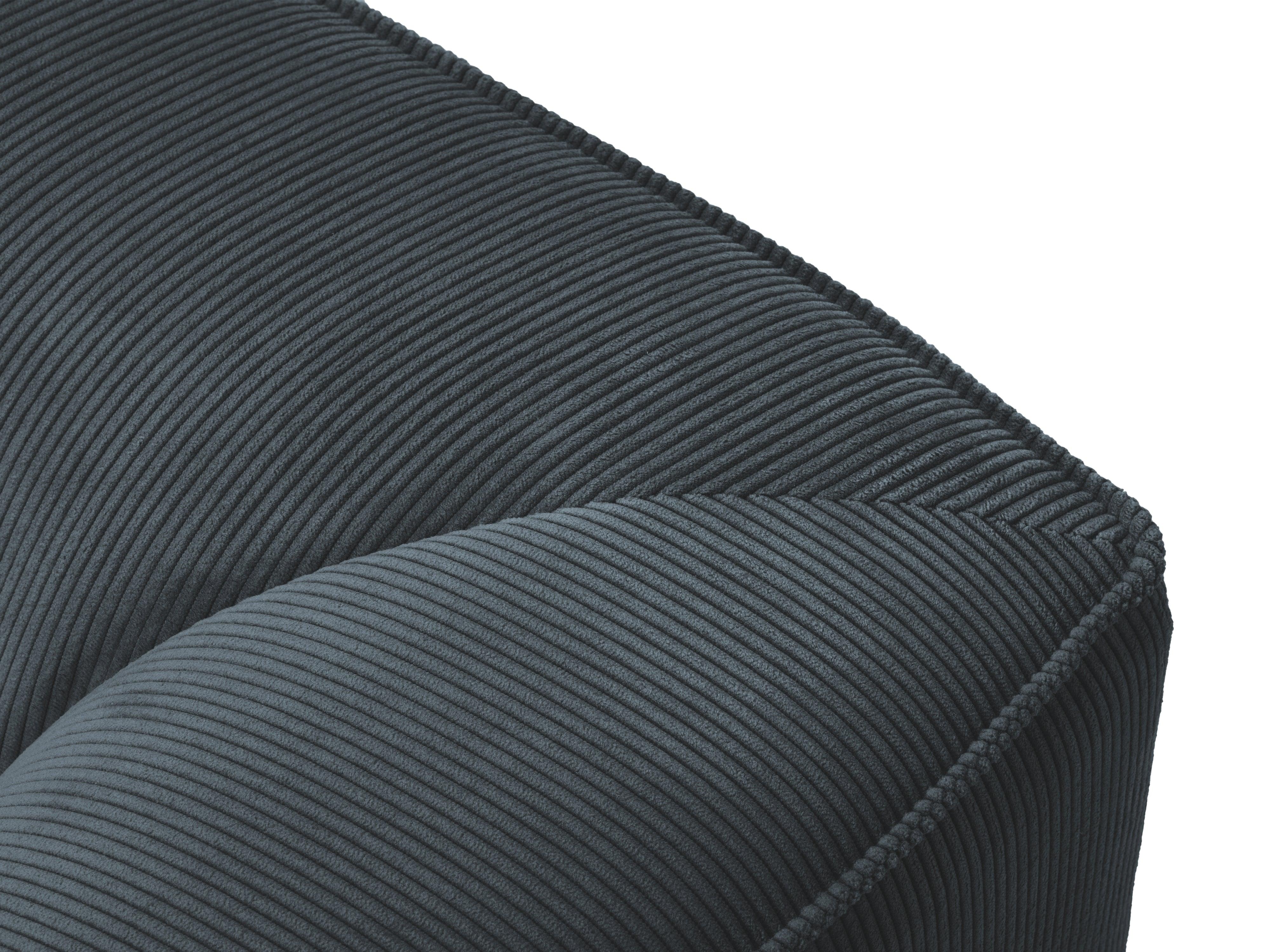 Sofa narożna sztruksowa prawostronny RUBY niebieski Micadoni Eye on Design