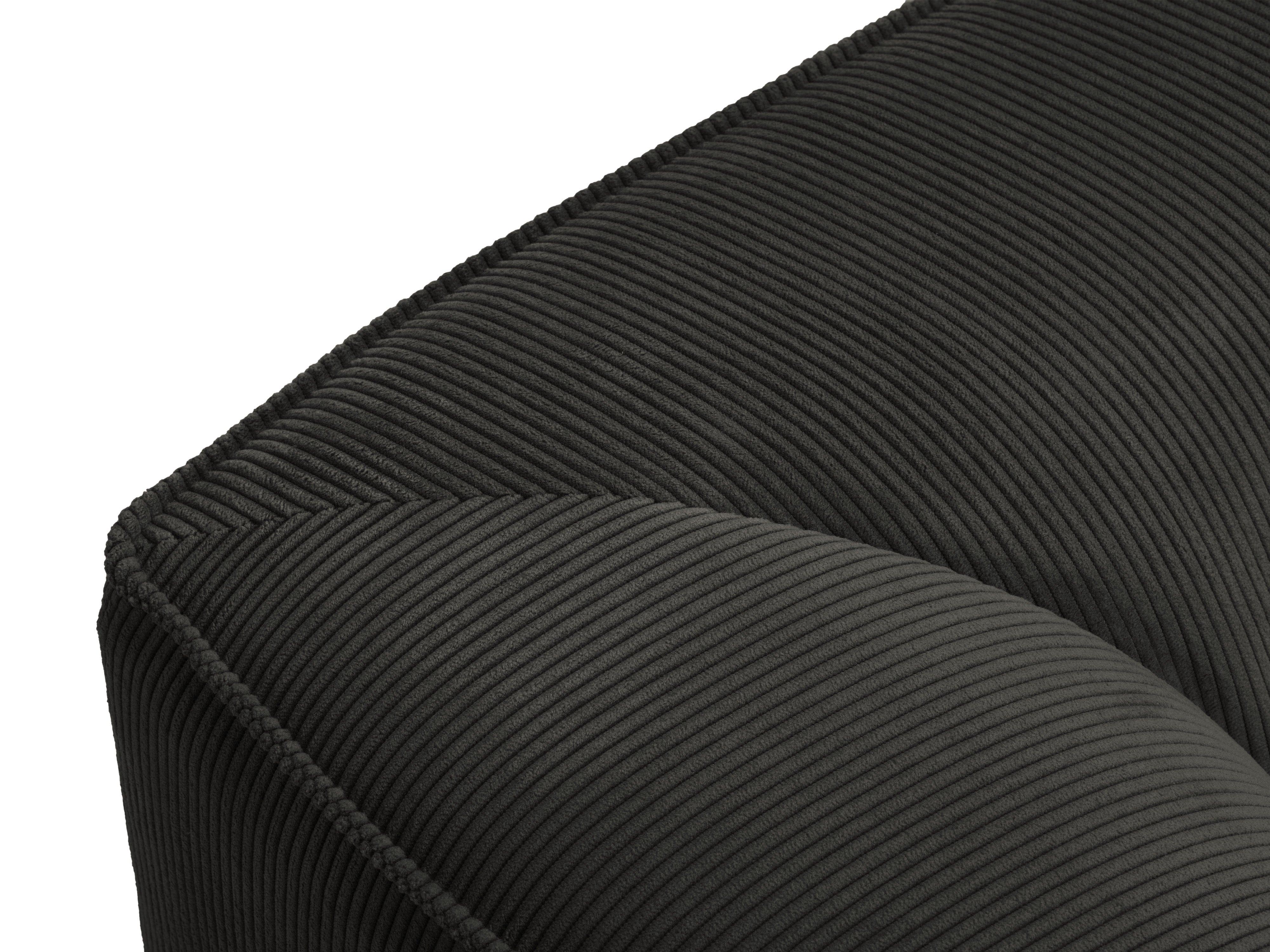 Sofa narożna sztruksowa prawostronny RUBY ciemnoszary Micadoni Eye on Design