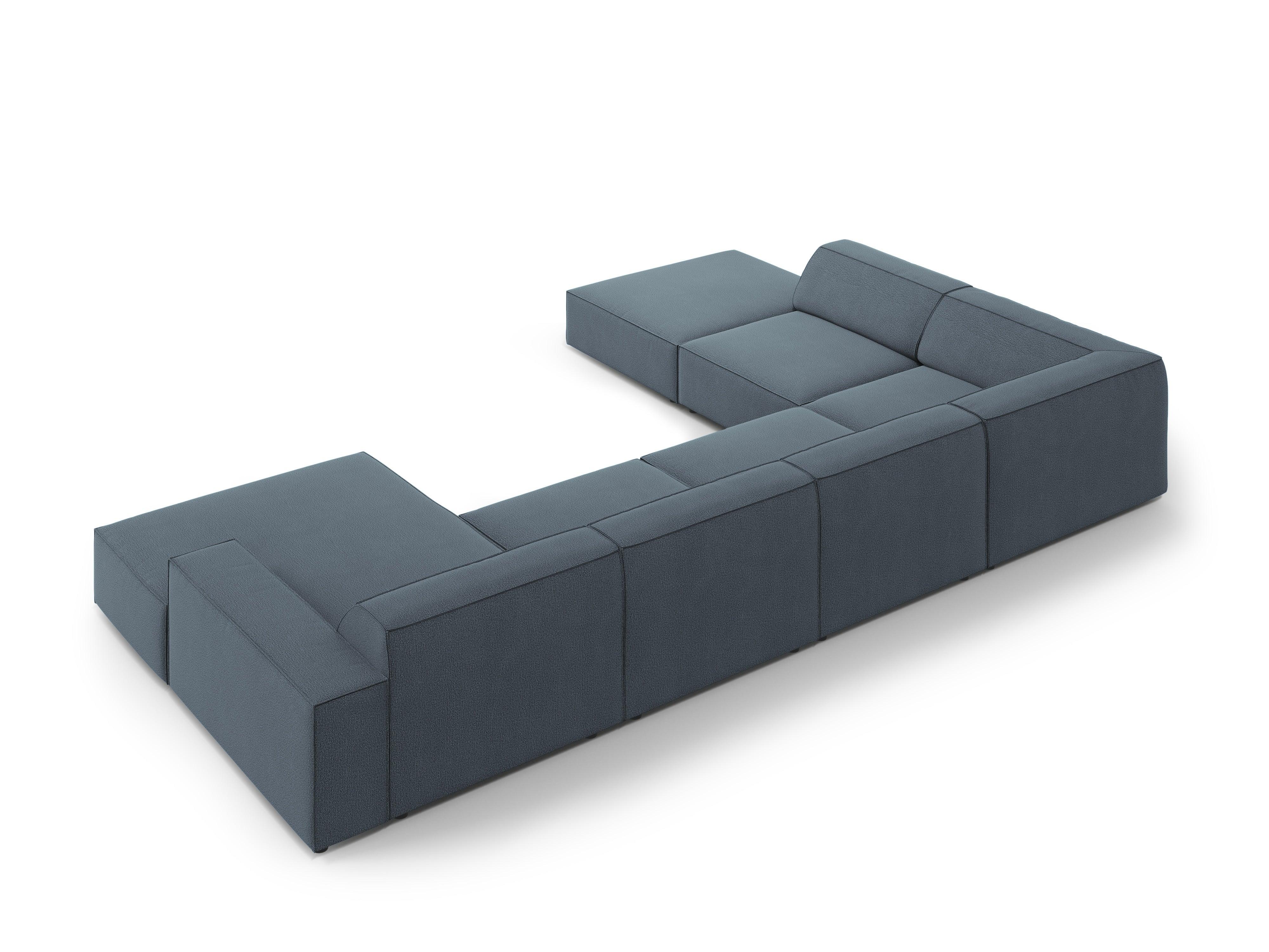 Sofa panoramiczna lewostronna JODIE niebieski Micadoni Eye on Design