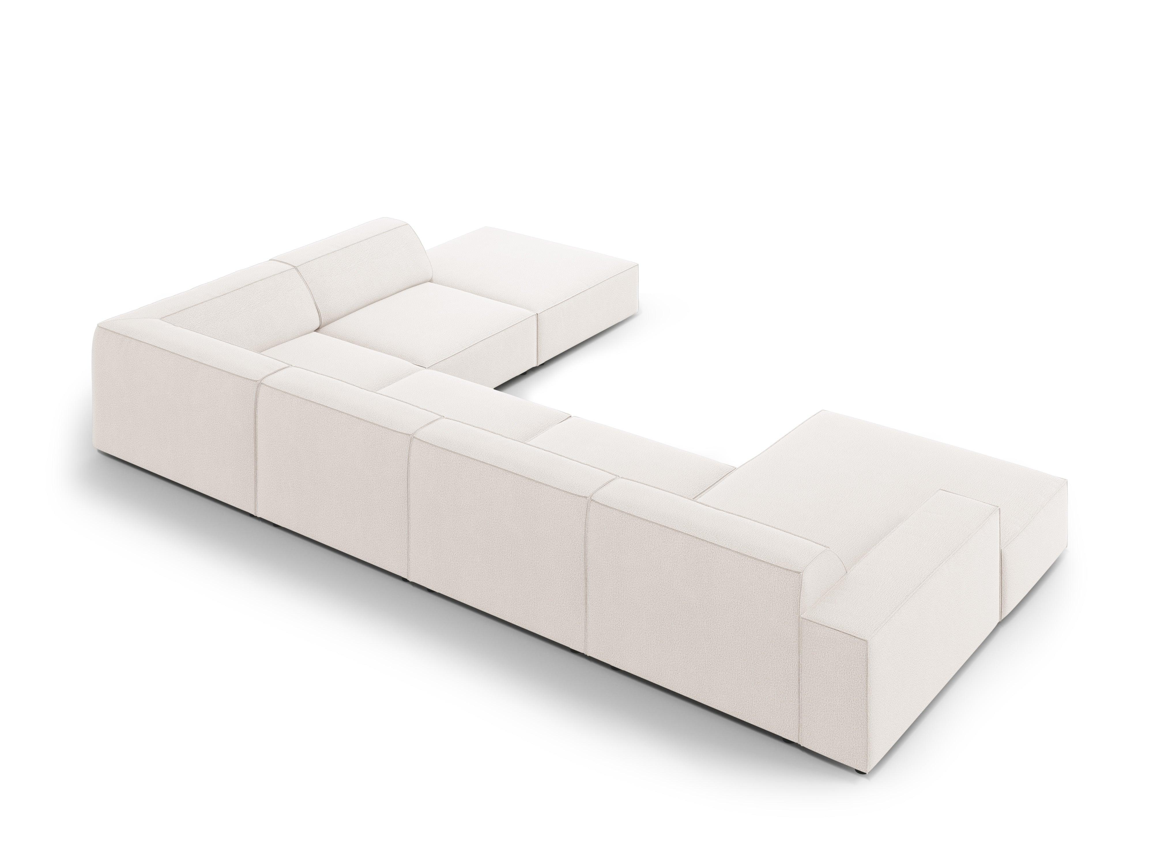 Sofa panoramiczna prawostronna JODIE jasnobeżowy Micadoni Eye on Design