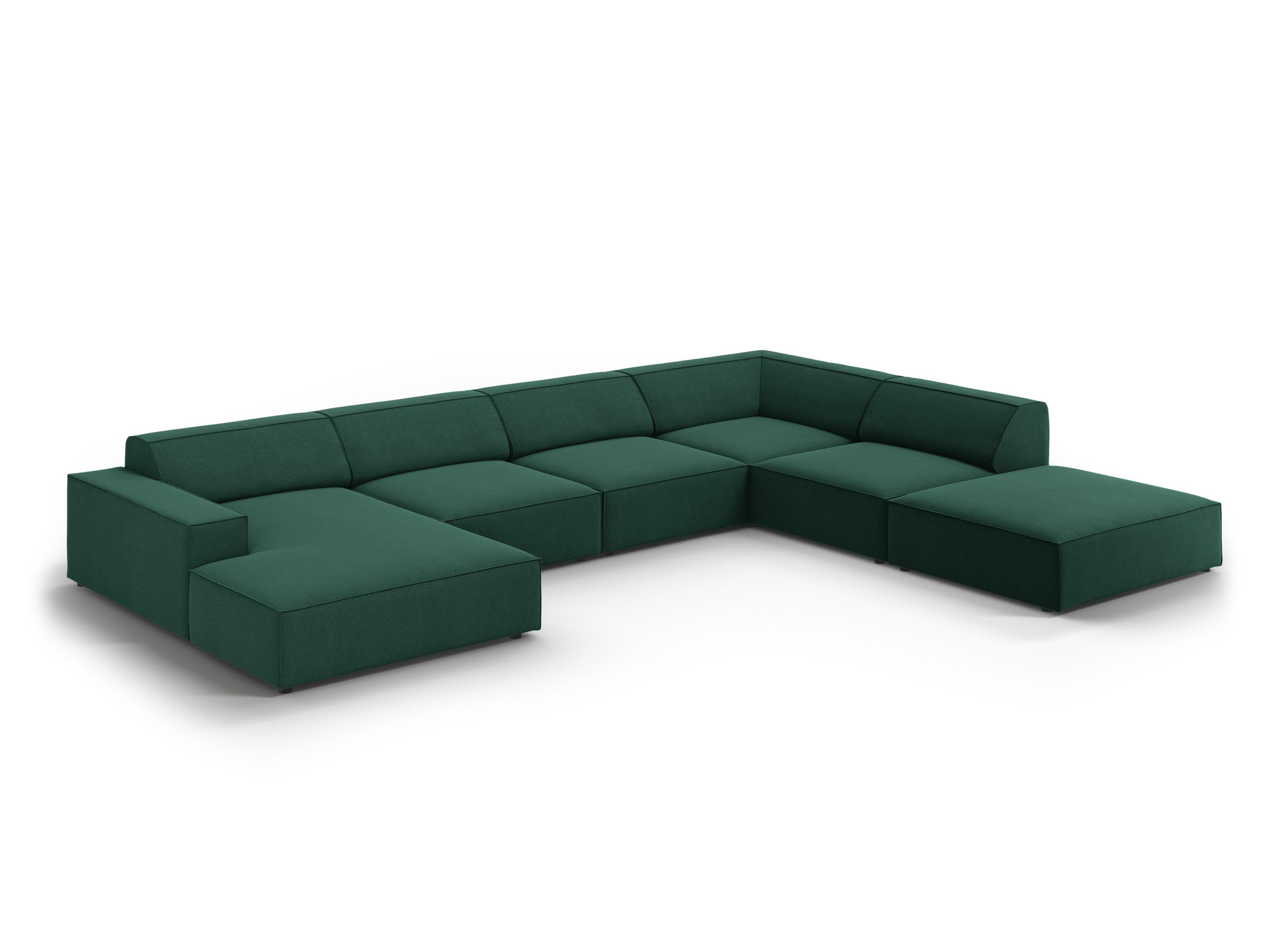 Sofa panoramiczna prawostronna JODIE zielony Micadoni Eye on Design