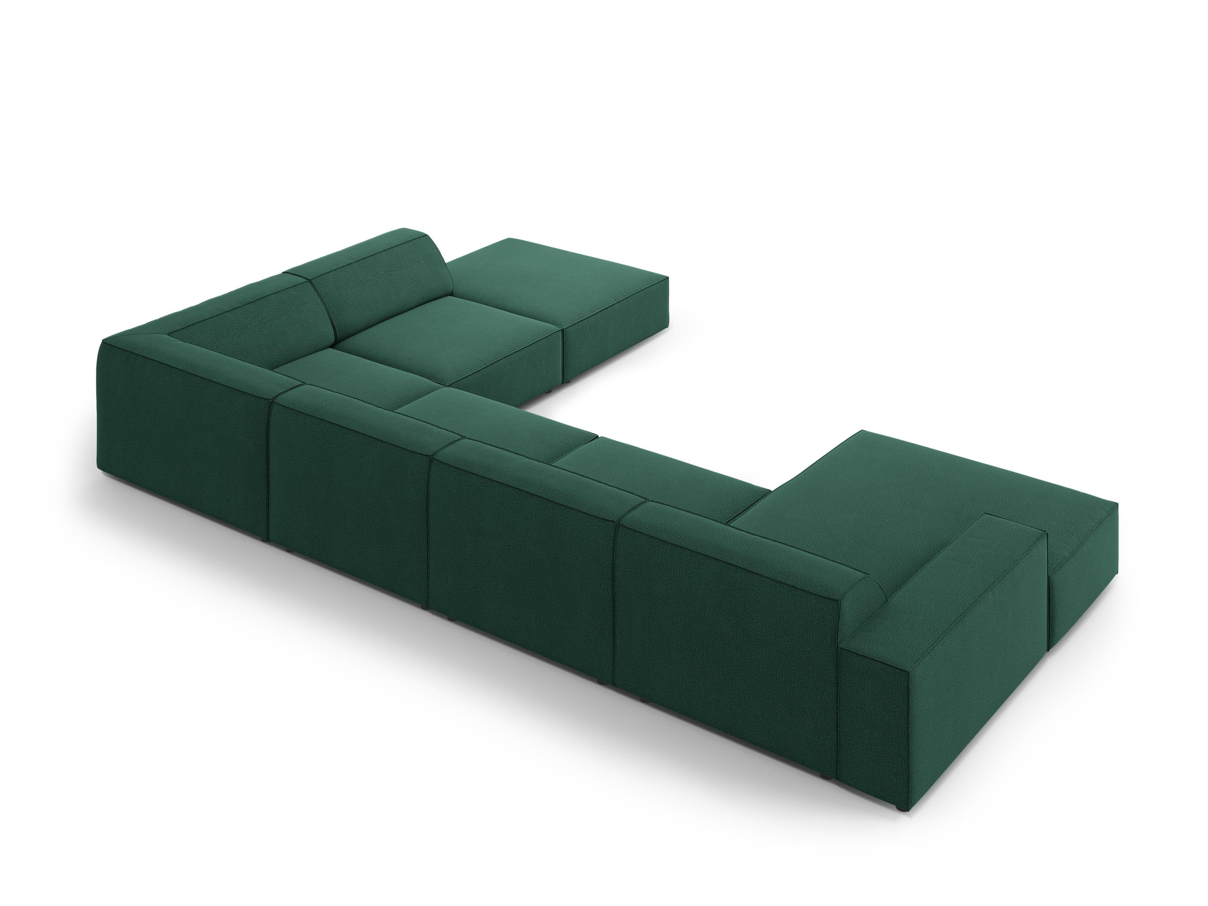 Sofa panoramiczna prawostronna JODIE zielony Micadoni Eye on Design