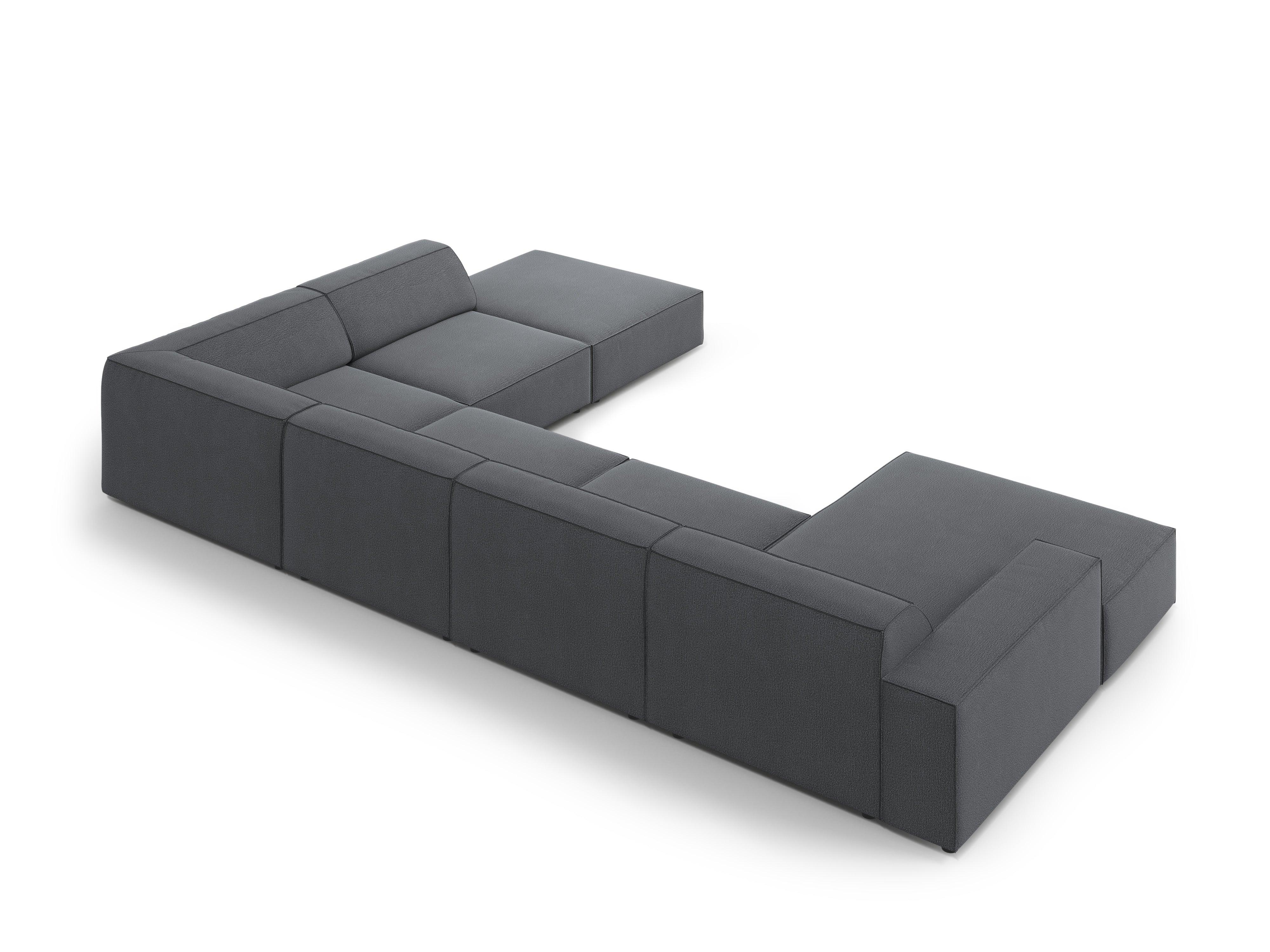 Sofa panoramiczna prawostronna JODIE ciemnoszary Micadoni Eye on Design