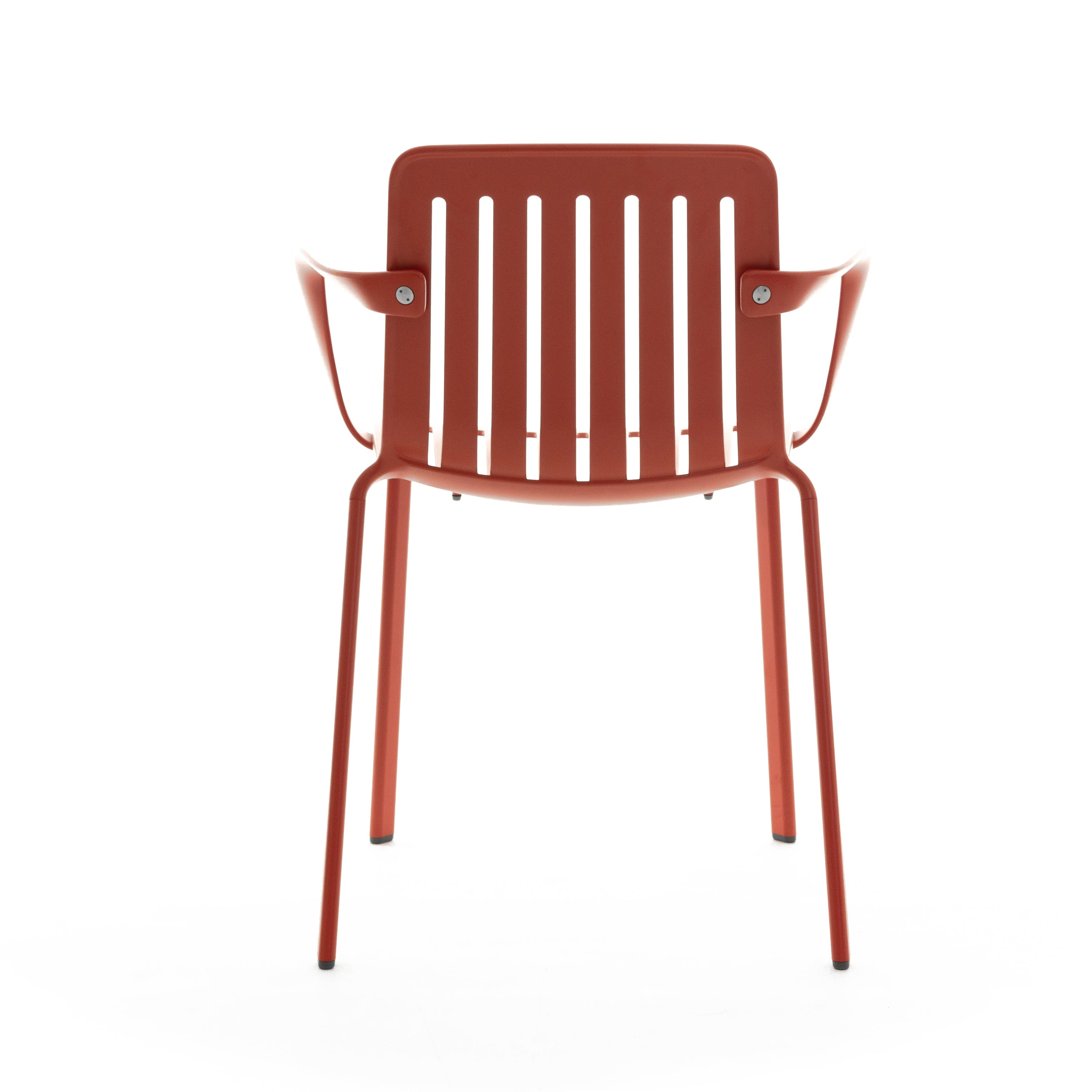 Krzesło zewnętrzne z podłokietnikami PLATO czerwony Magis Eye on Design