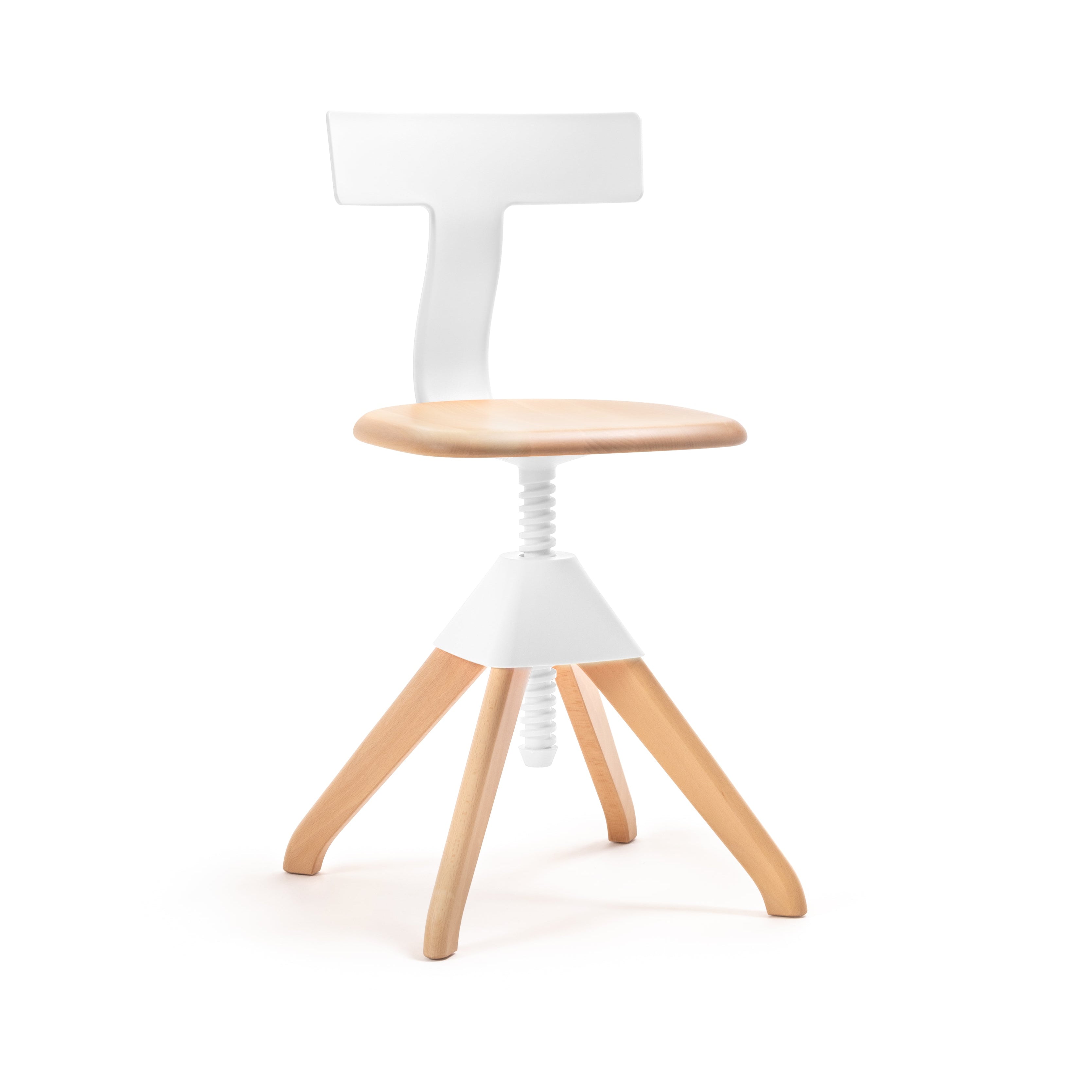 Krzesło TUFFY DZIKA BANDA biały z drewnem Magis Eye on Design