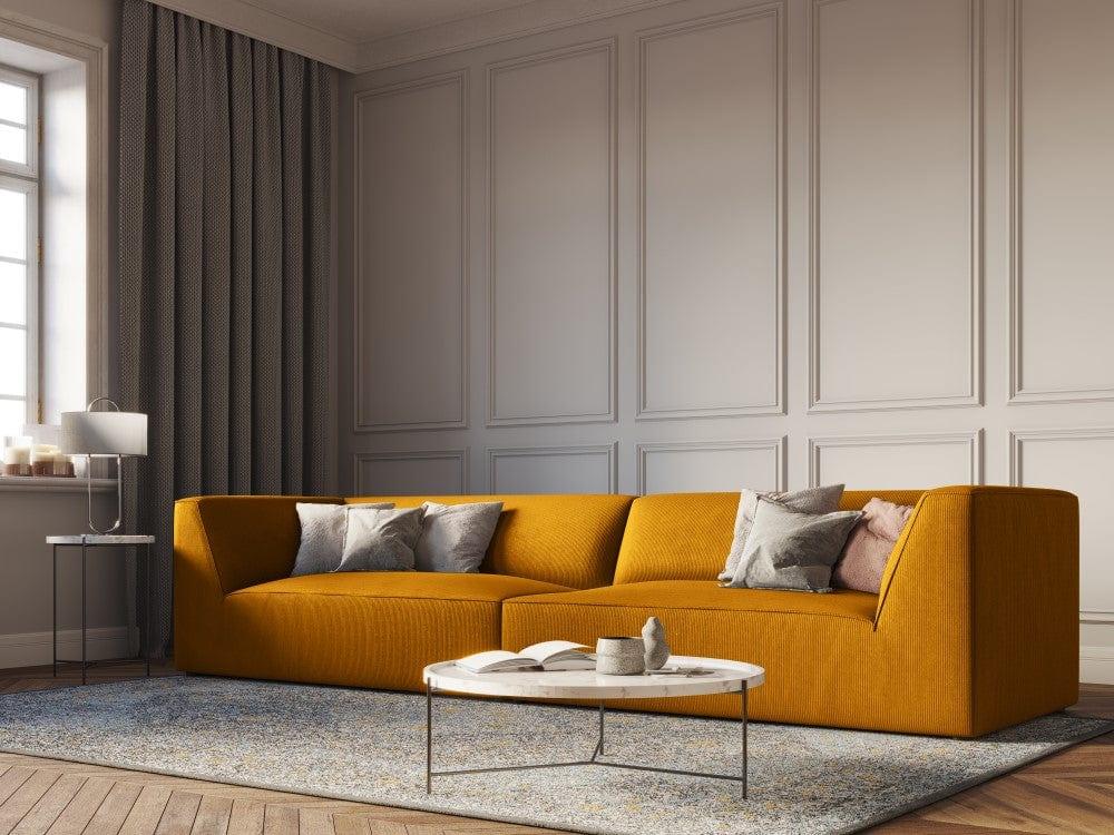 Sofa sztruksowa RUBY żółty Micadoni Eye on Design