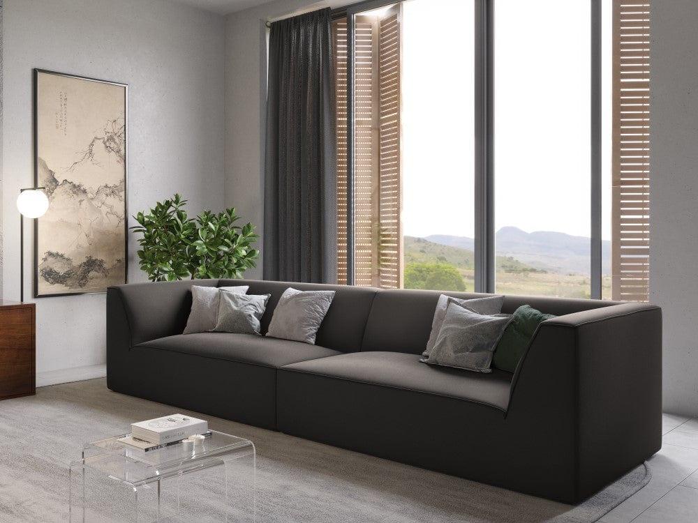 Sofa aksamitna RUBY ciemnoszary Micadoni Eye on Design