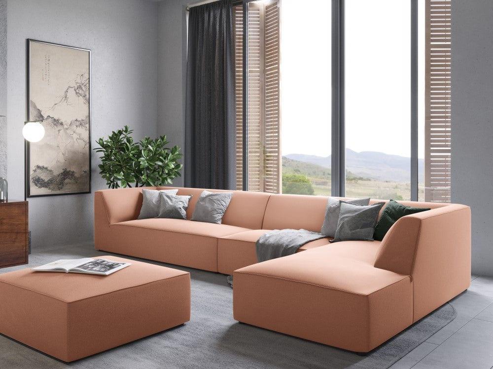 Puf aksamitny RUBY łososiowy Micadoni Eye on Design