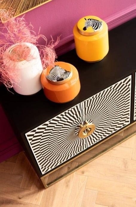 Komoda ELECTRO czarny ze złotymi detalami Kare Design Eye on Design