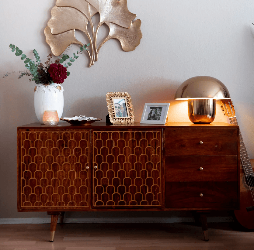 Lampa stołowa MUSHROOM złoty Kare Design Eye on Design