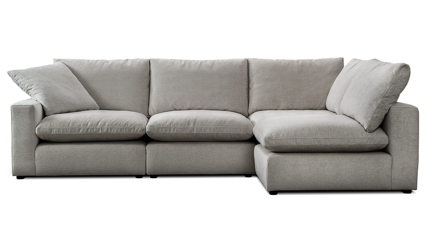 Sofa modułowa z wyższą podstawą LAZY personalizowany – styl nowoczesny