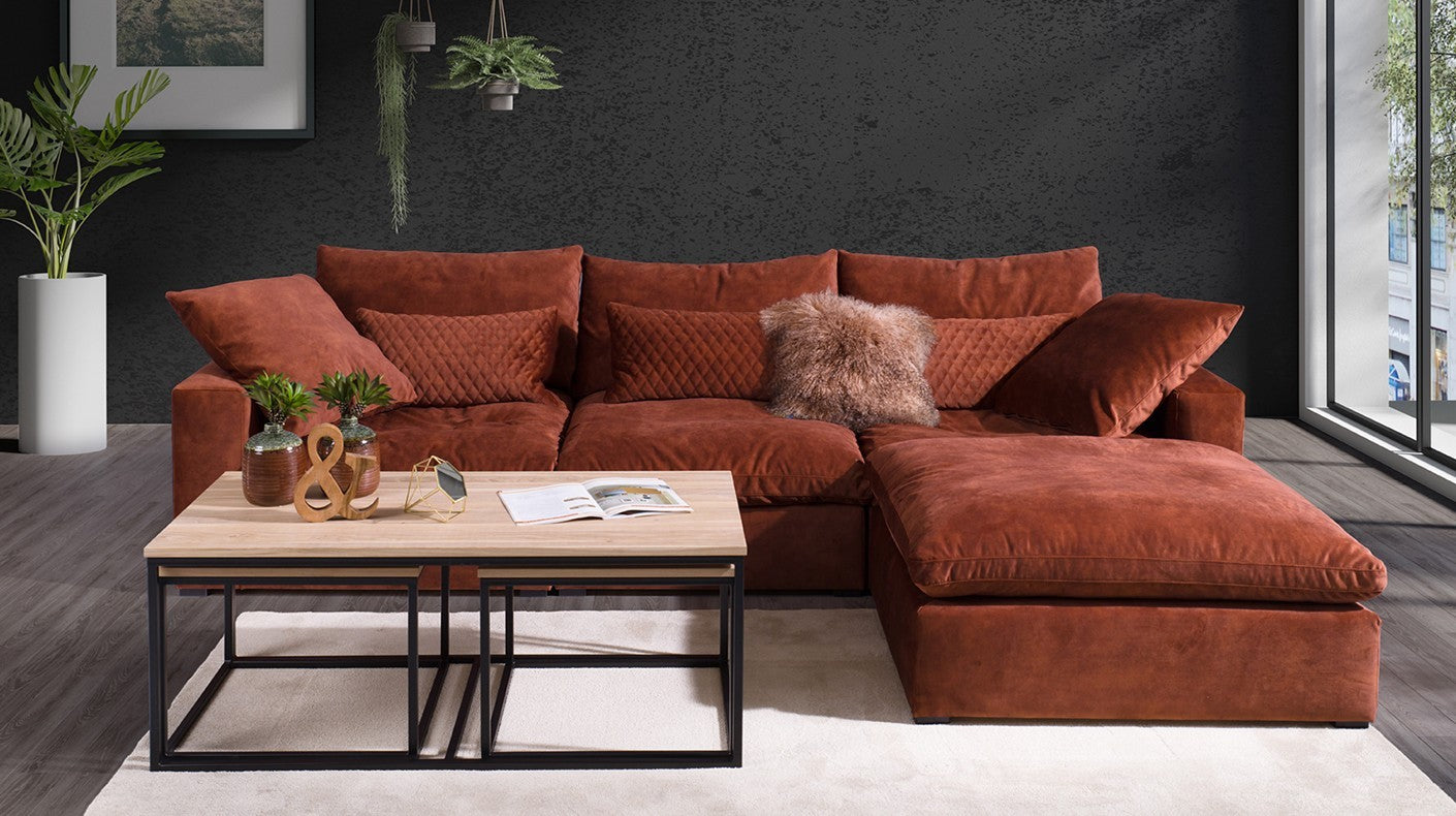 Sofa modułowa z wyższą podstawą LAZY personalizowany do salonu