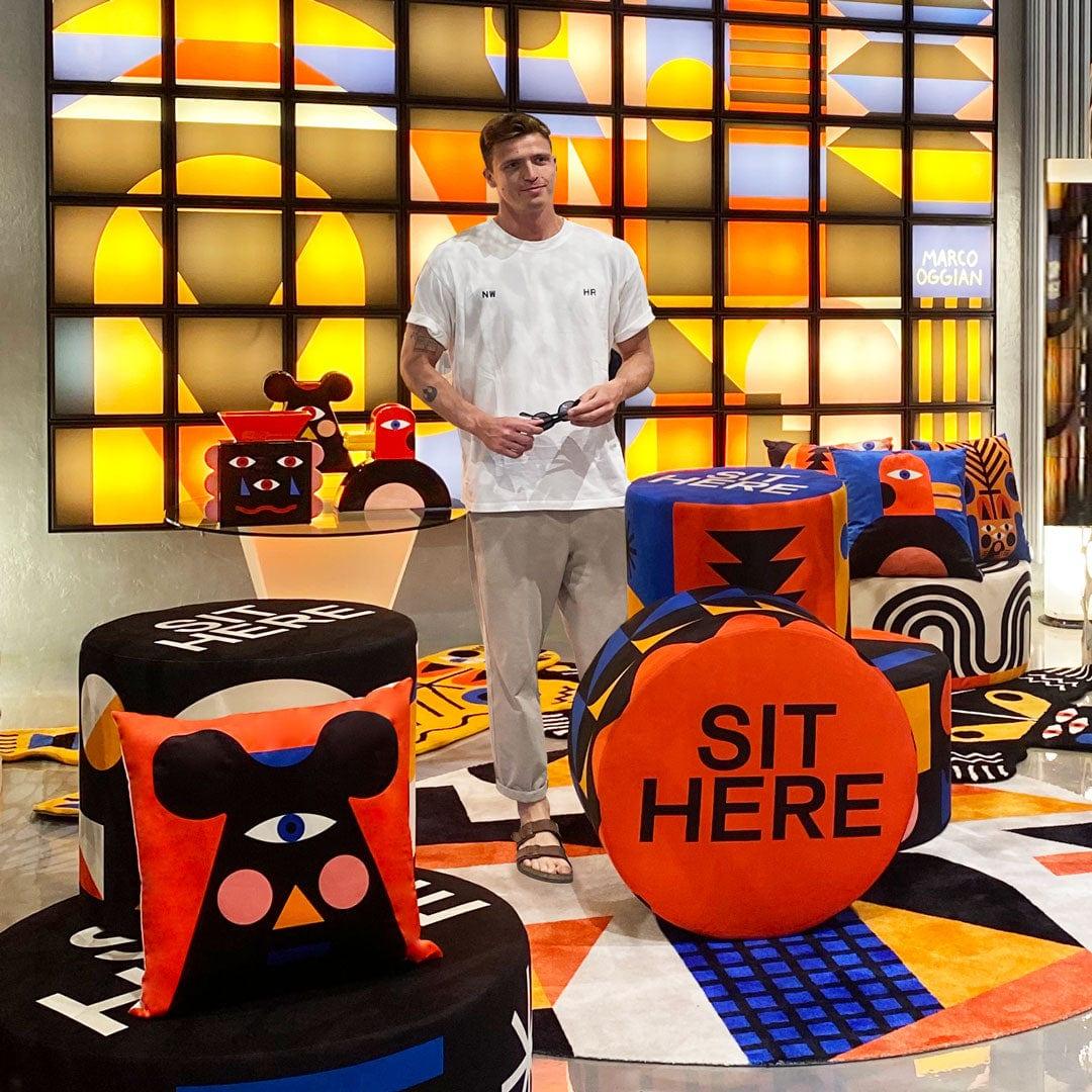 Poduszka dwustronna FACE Qeeboo Eye on Design