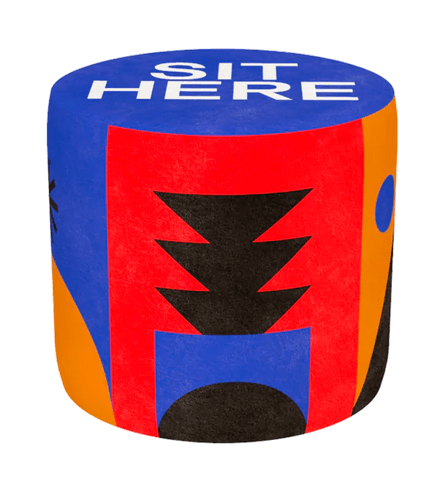 Puf SIT HERE niebieski – Qeeboo