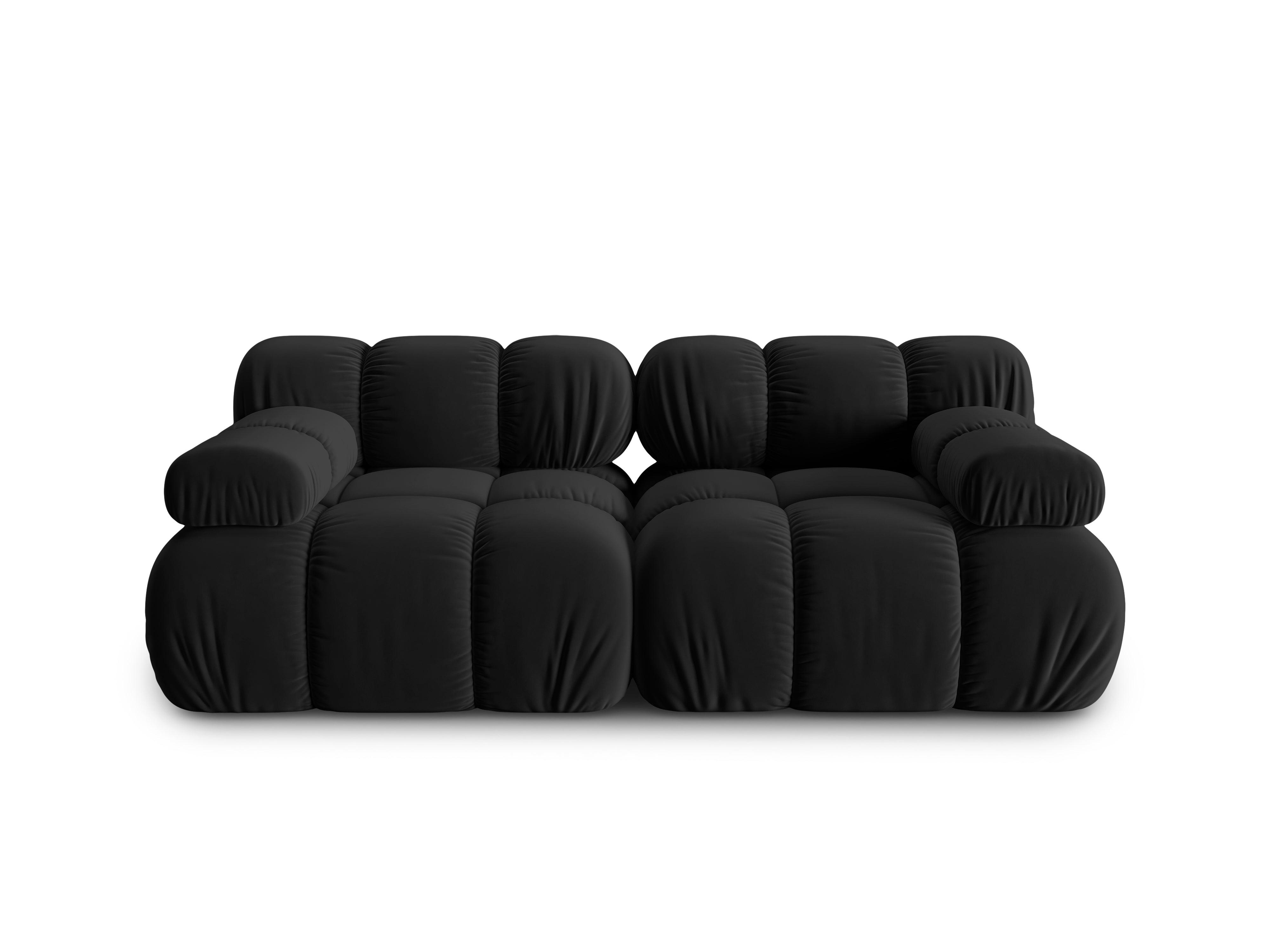 Sofa aksamitna 2-osobowa TROPEA czarny Milo Casa Eye on Design
