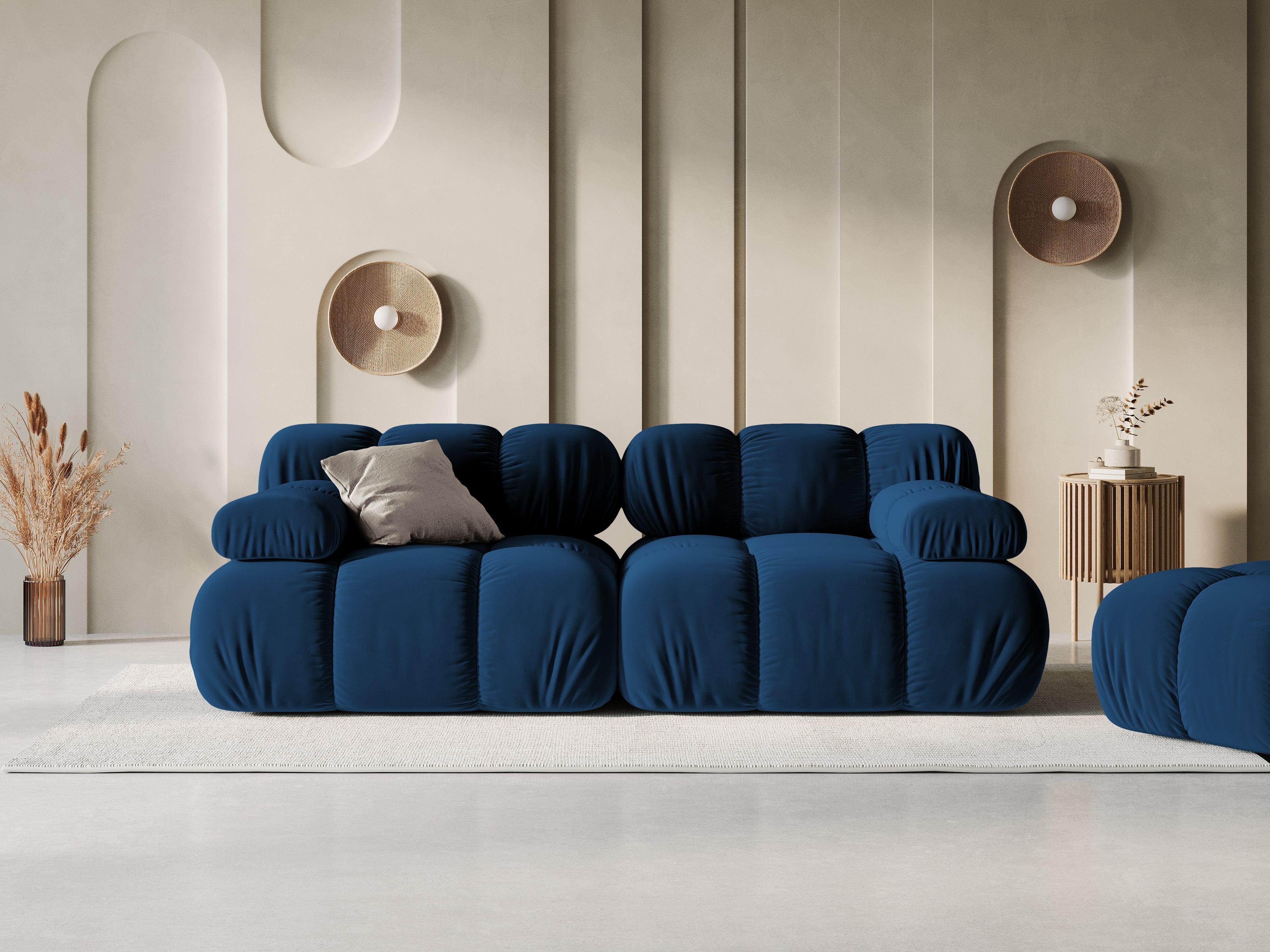 Sofa aksamitna 2-osobowa TROPEA granat królewski Milo Casa Eye on Design