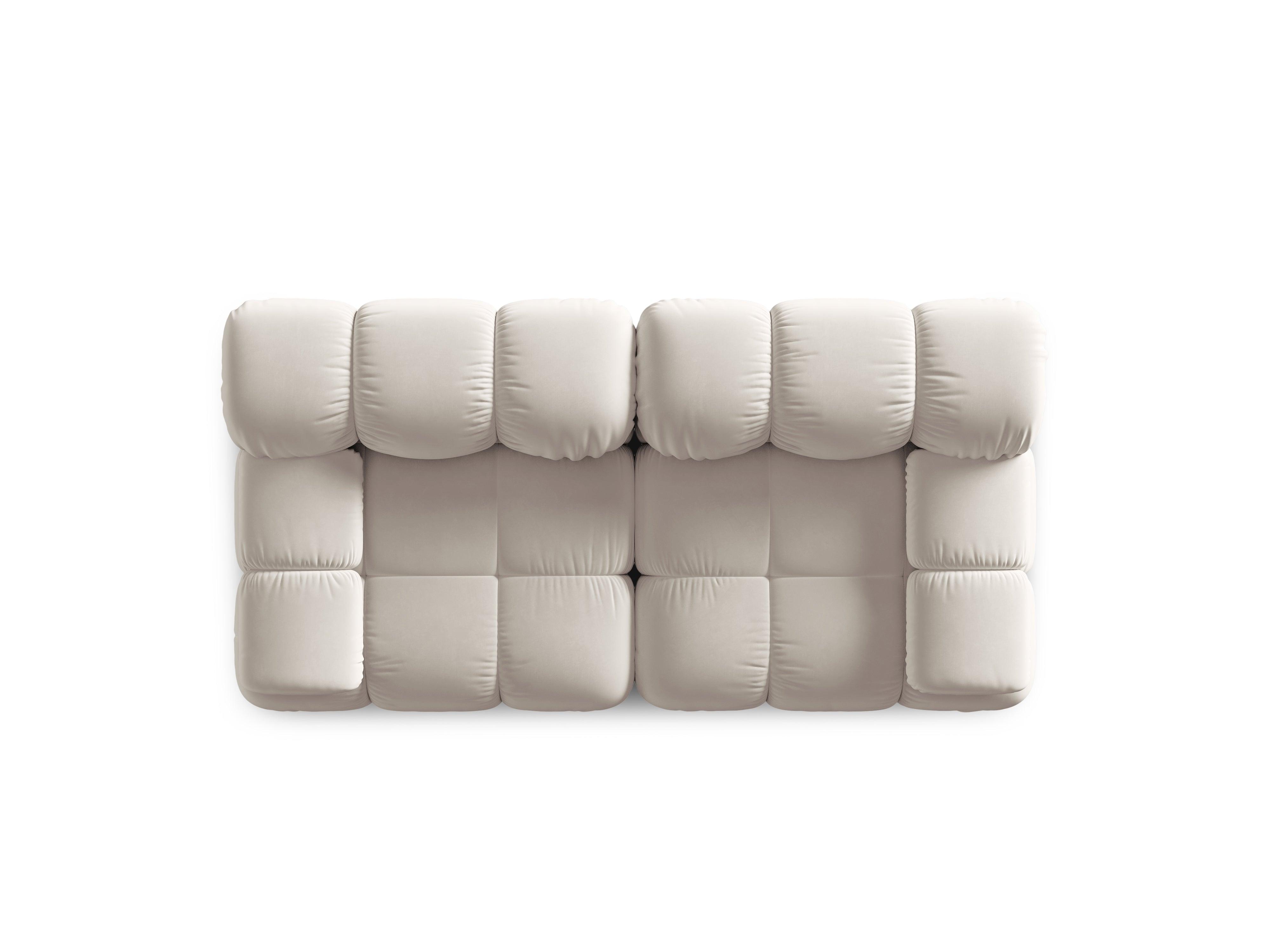 Sofa aksamitna 2-osobowa TROPEA jasnobeżowy Milo Casa Eye on Design