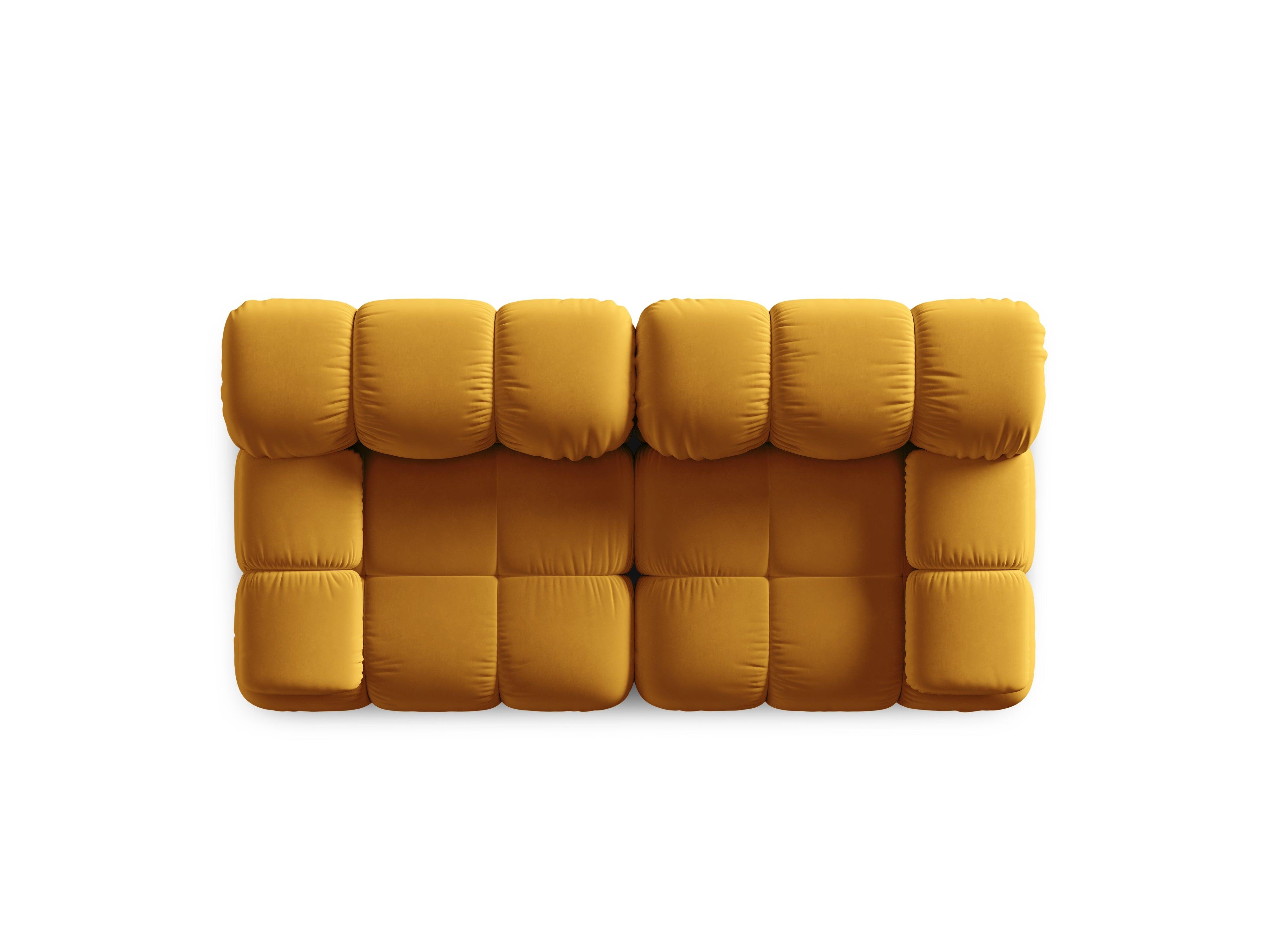 Sofa aksamitna 2-osobowa TROPEA musztardowy Milo Casa Eye on Design