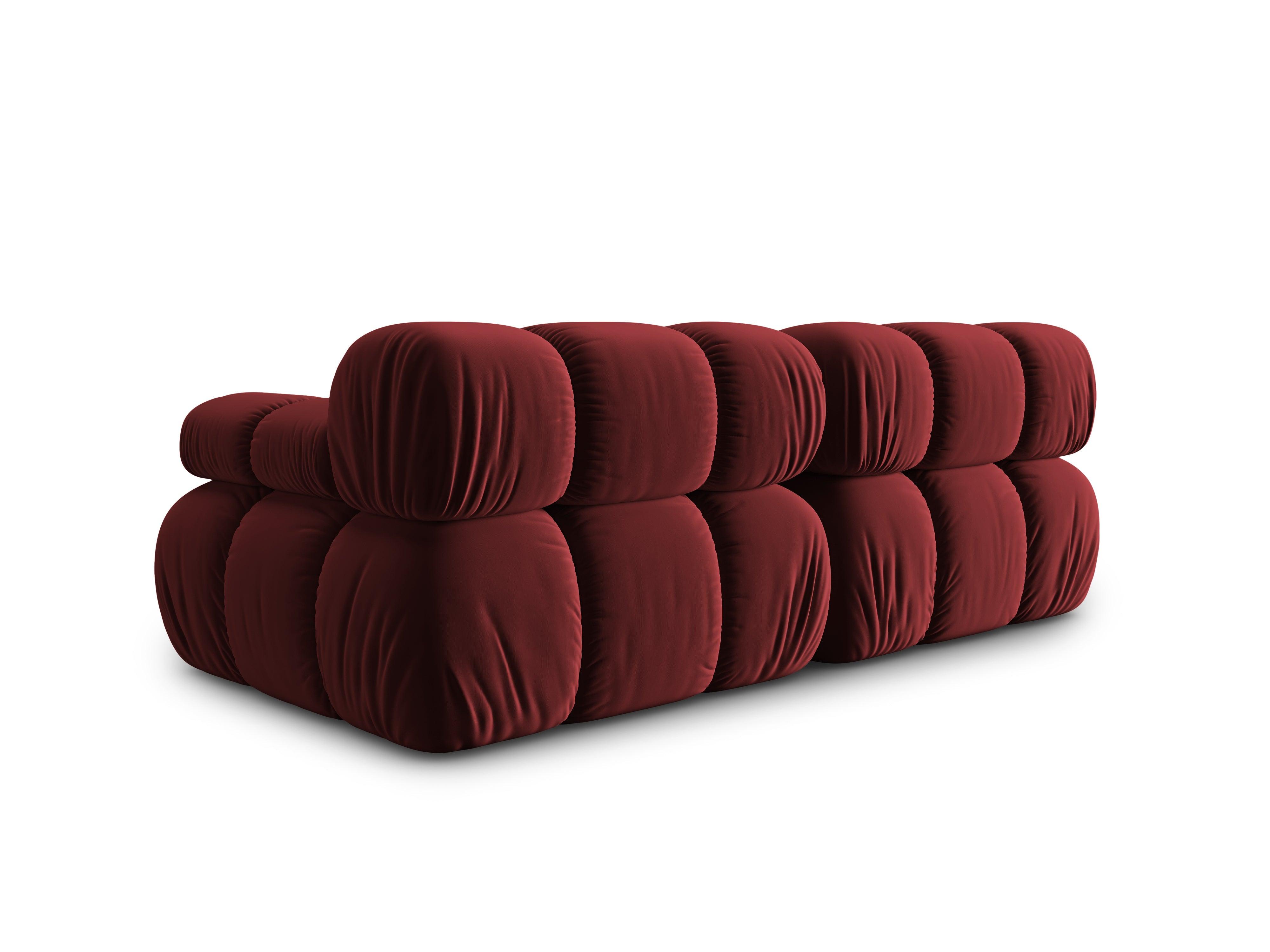 Sofa aksamitna 2-osobowa TROPEA rubinowy Milo Casa Eye on Design