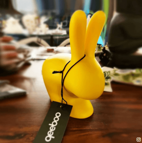Stoper do drzwi RABBIT różowy Qeeboo Eye on Design