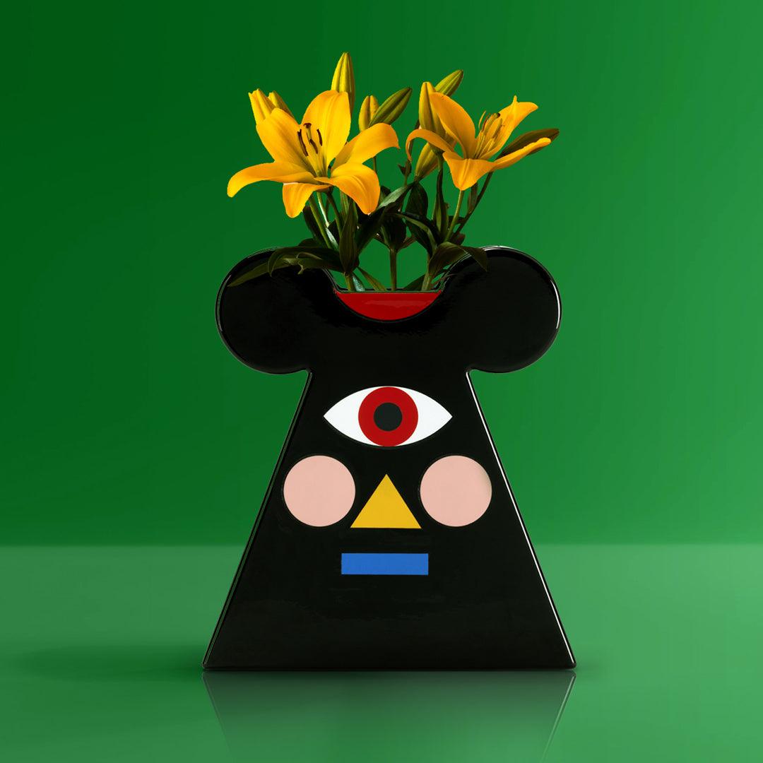 Wazon MISTER MOUSE czarny Qeeboo Eye on Design