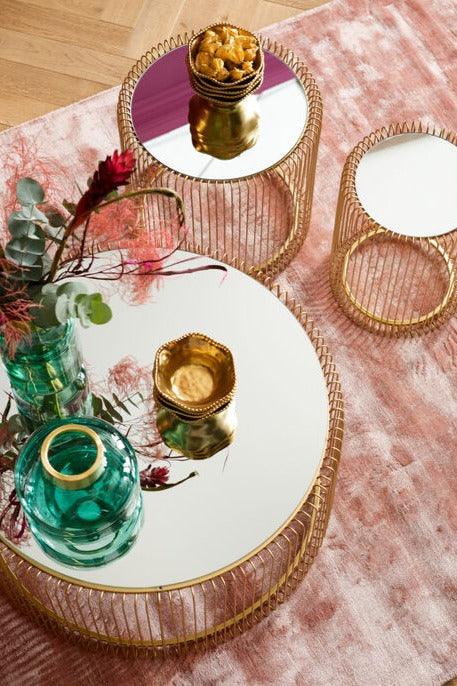 Zestaw stolików bocznych SHINE złoty Kare Design Eye on Design