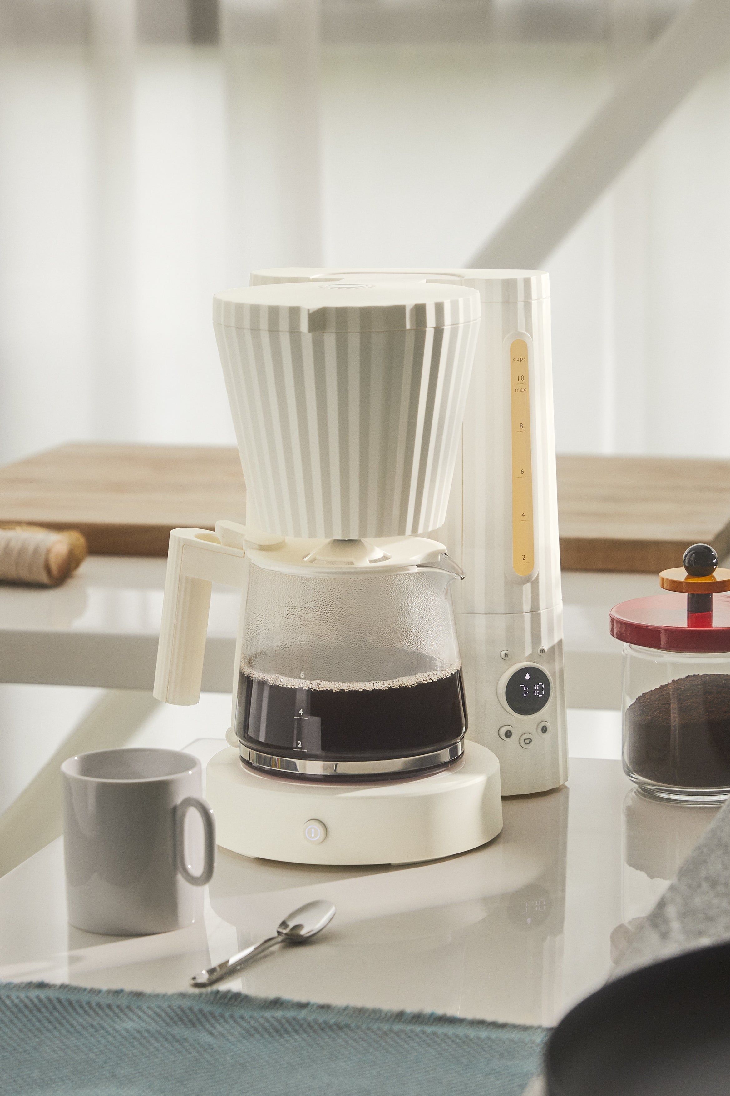 Grijze PLISSÉ filterkoffiezetter