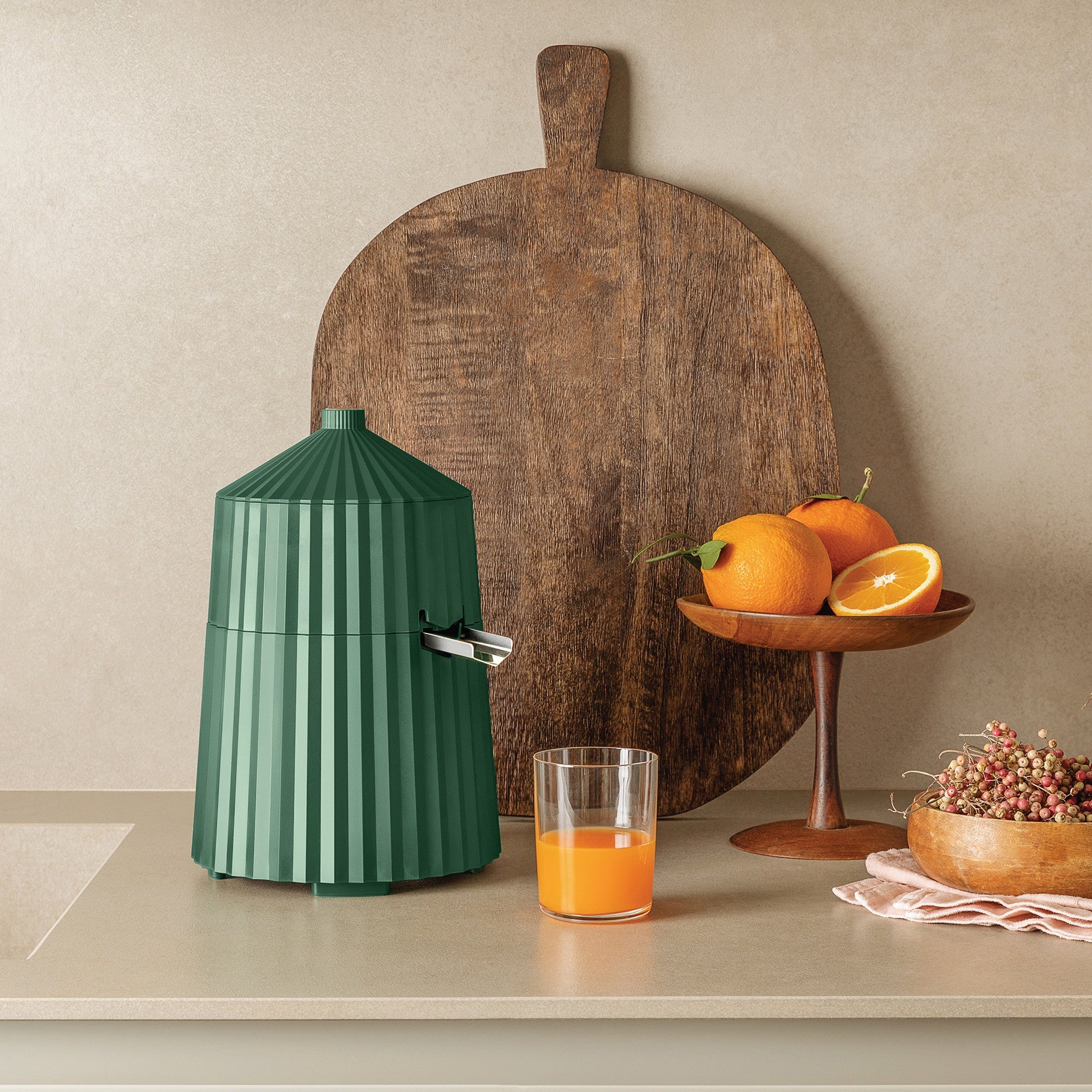 Citruspers PLISSÉ groen