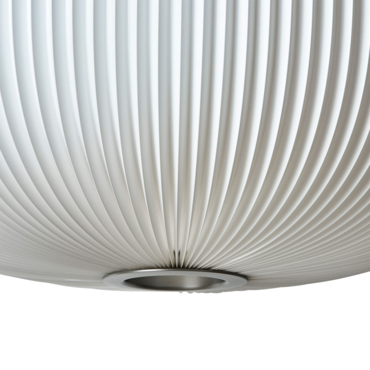 Hanglamp MODEL 132 LAMELLA 1 wit met zilveren afwerking