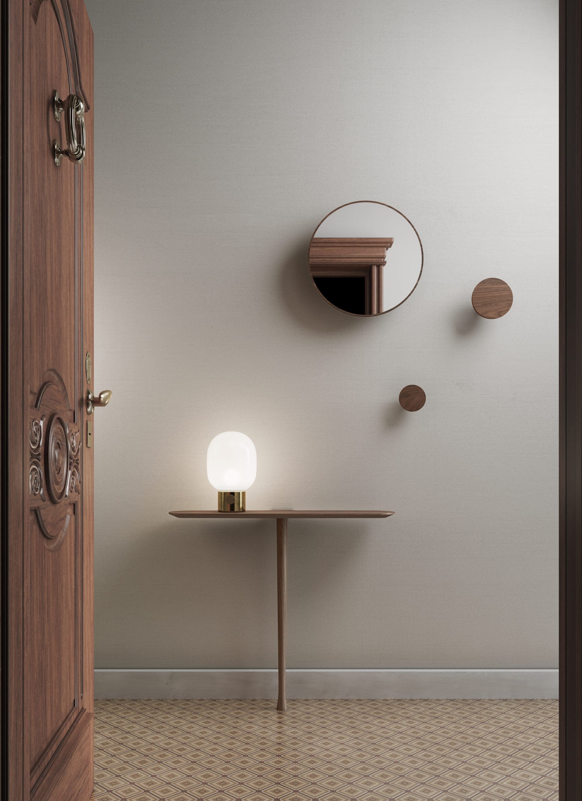 Wandconsole UNICA - CONFIGURATIE 01 zwart essenhout