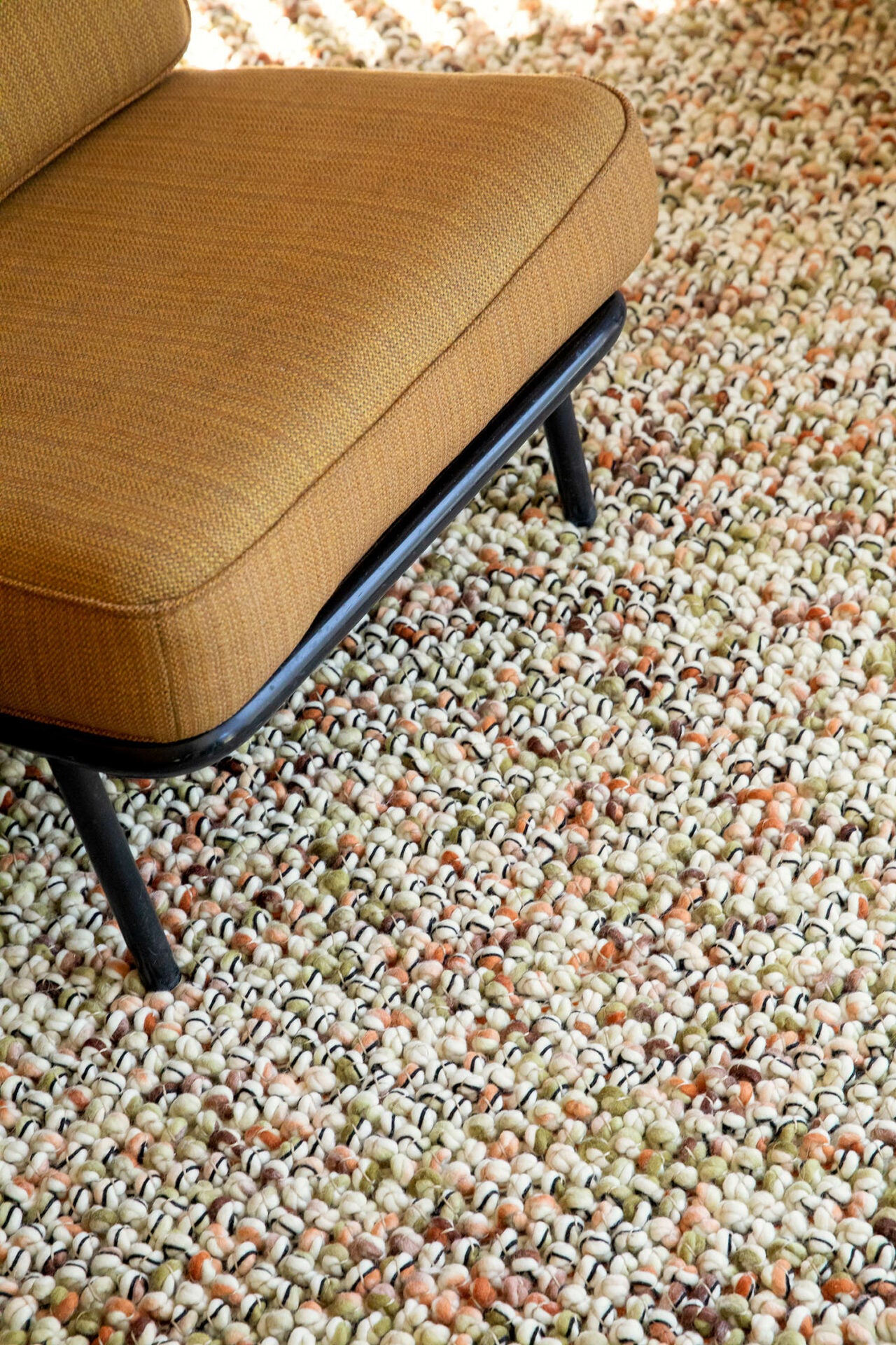 Vloerkleed MARBLE crème-oranje