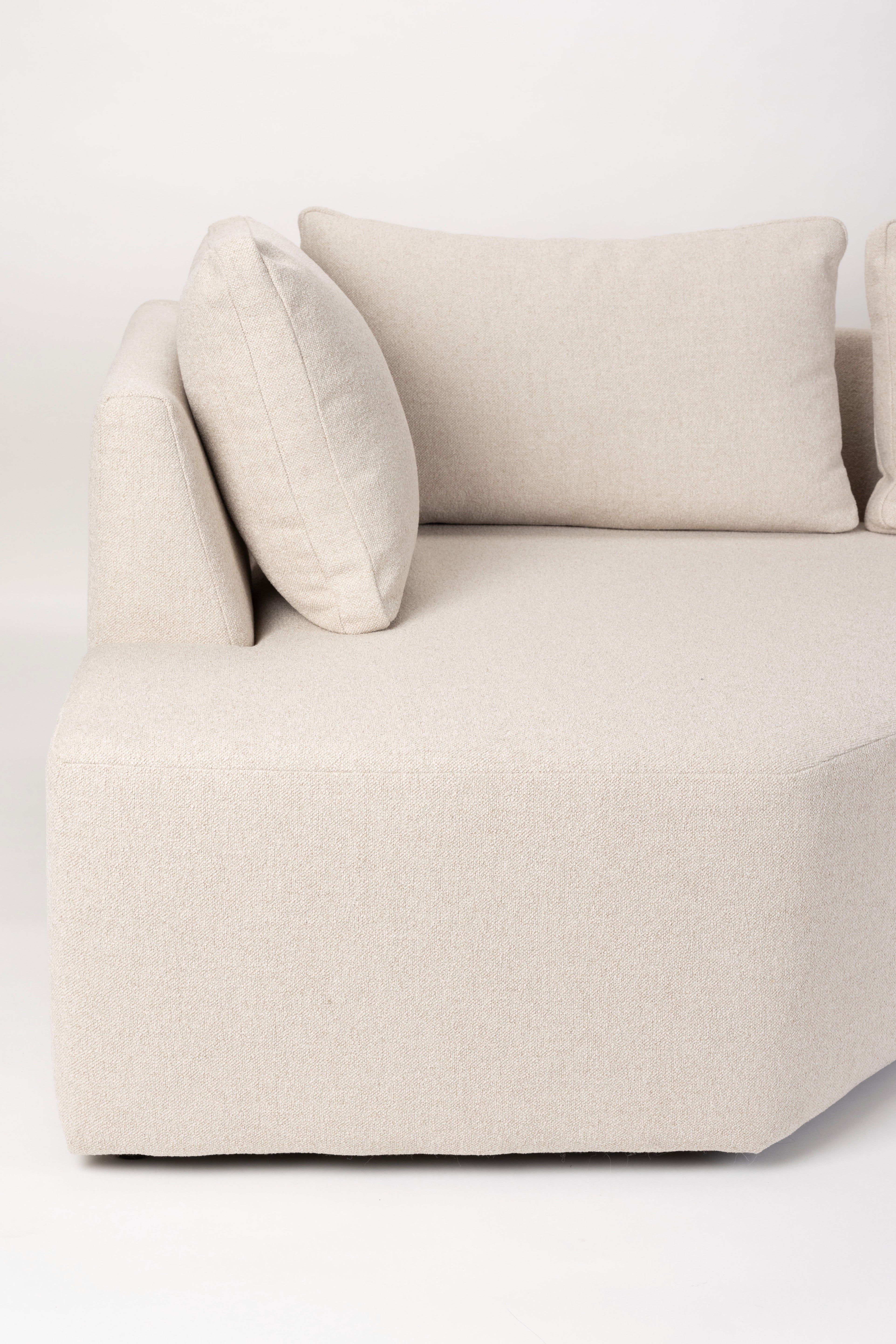 PROSPER modular sofa - left end element in sand color