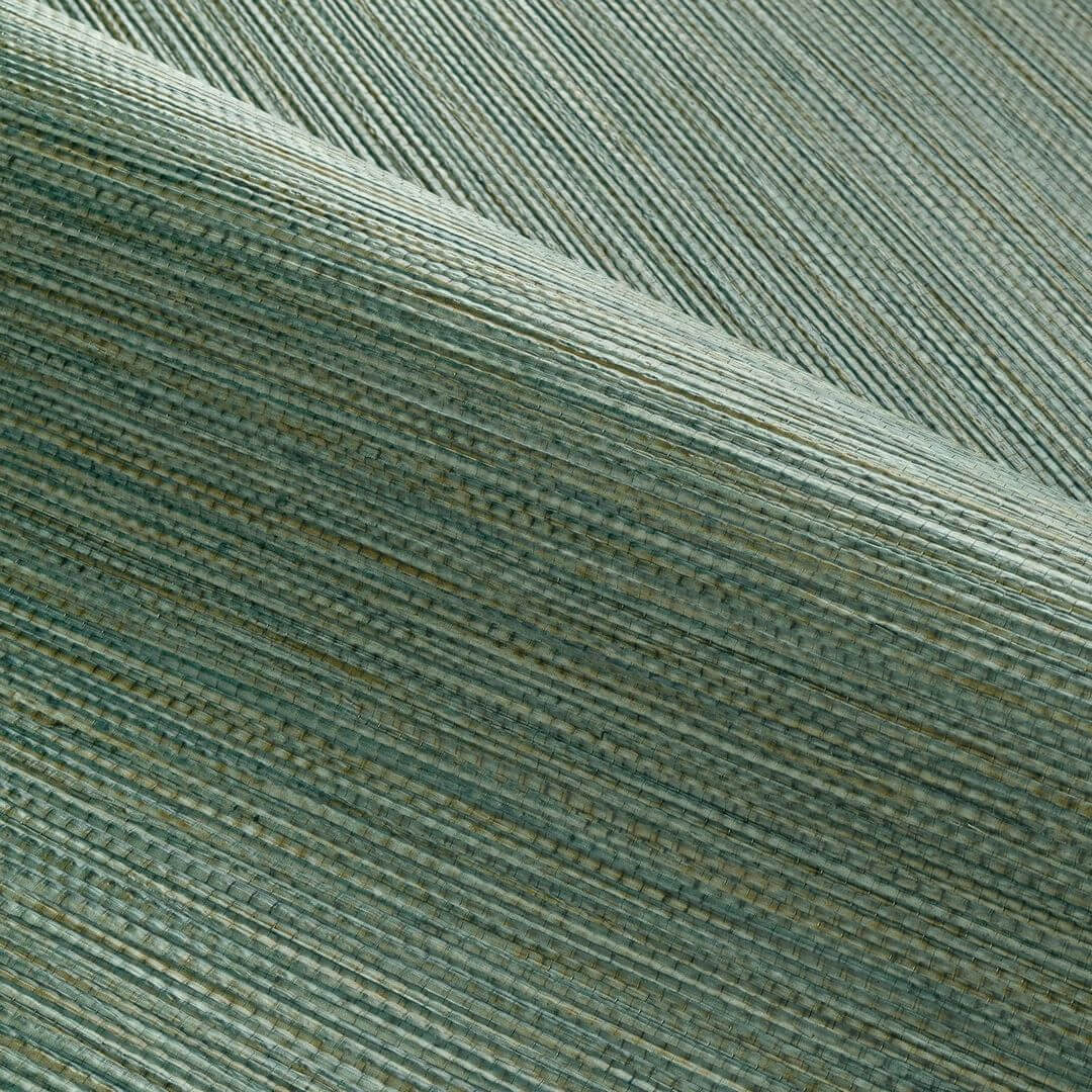 Strukturierte Tapete, die Seegrasfasern imitiert ZOSTERA - EMERAUDE smaragdgrün