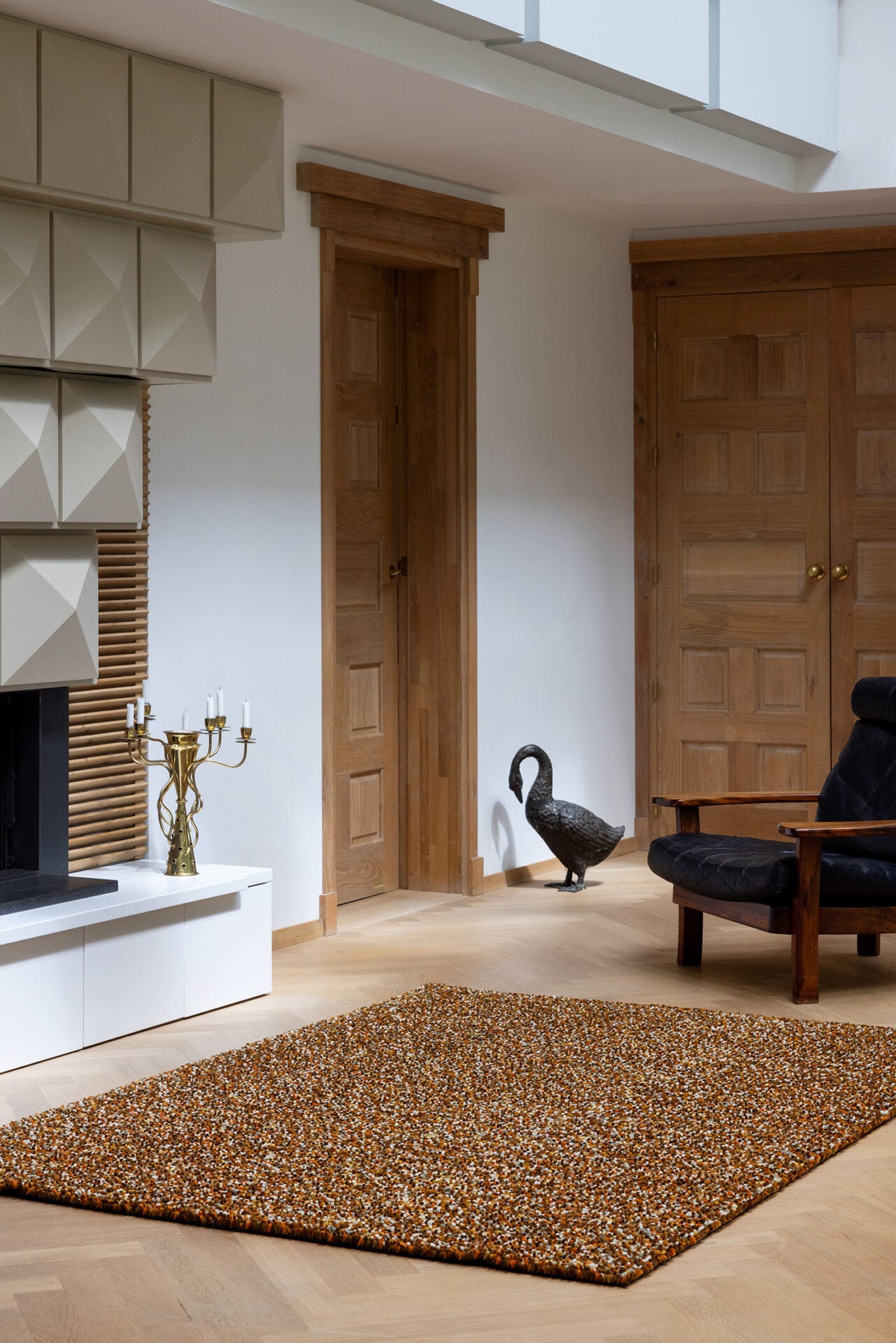 Vloerkleed POP ART oranje met lange haren