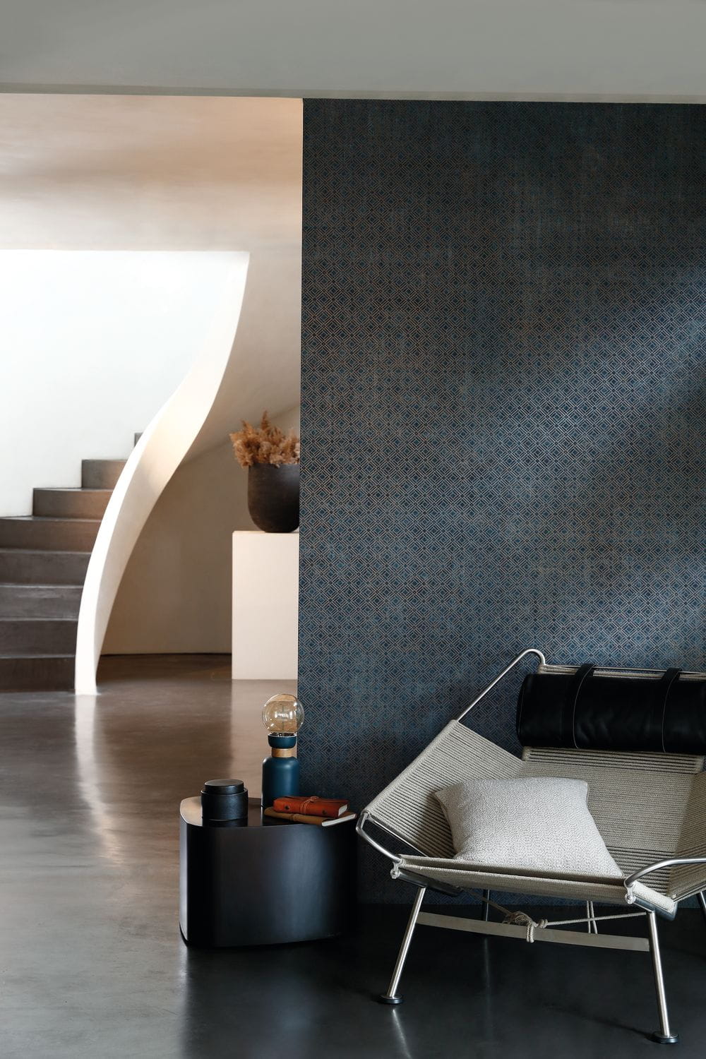 Metallische Tapete mit geometrischem Muster KHEOPS - TAUPE taupe