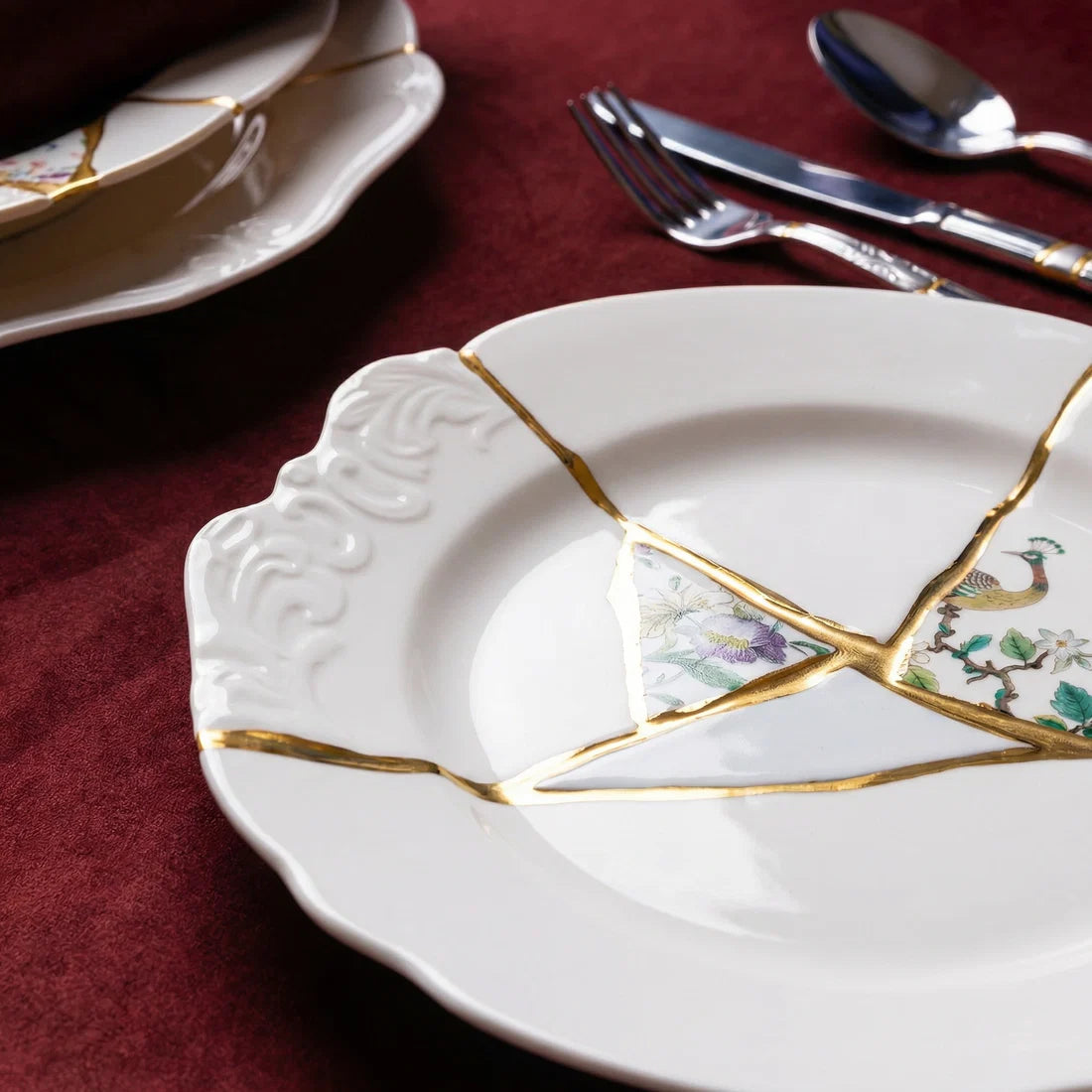 Diepe schaal KINTSUGI #3 porselein
