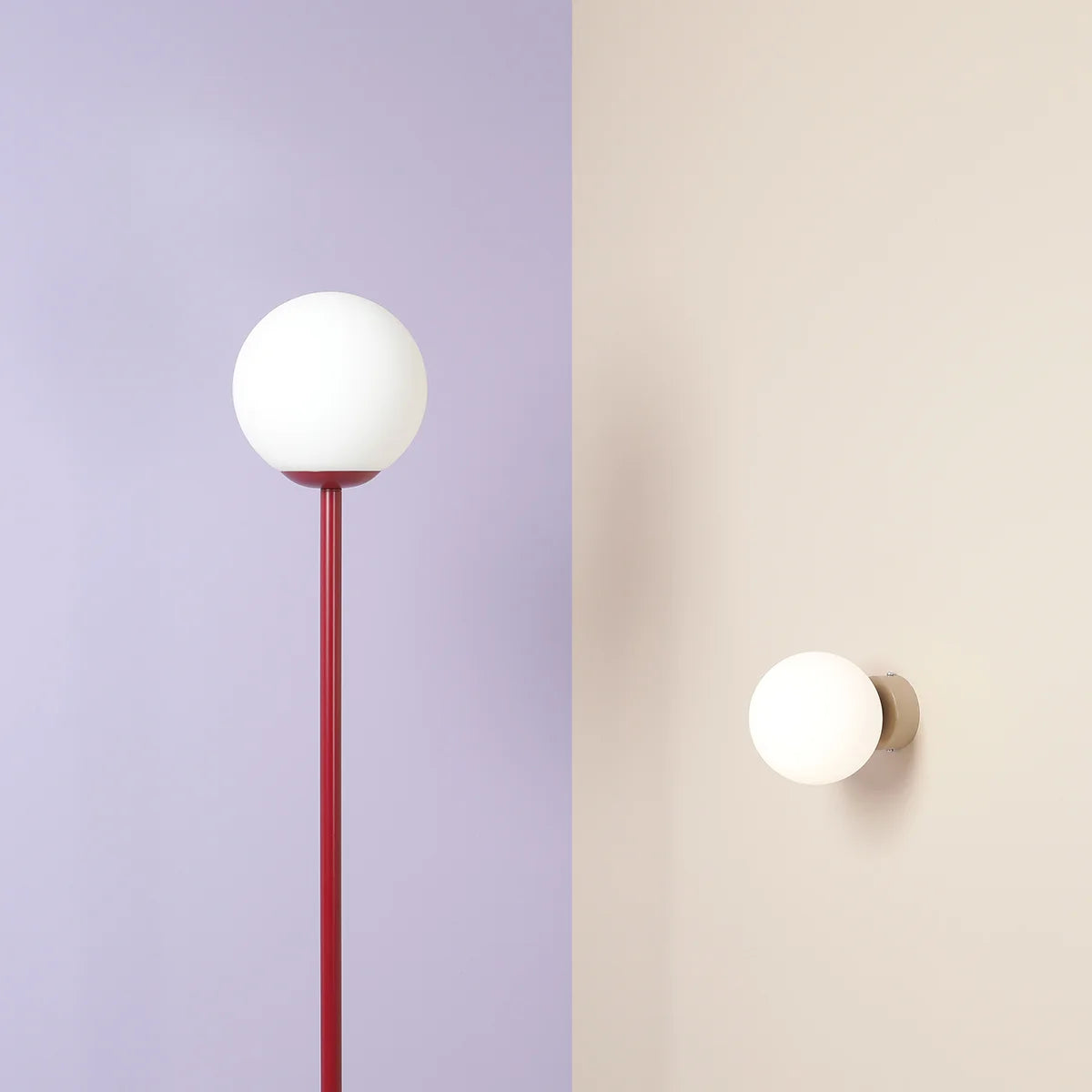 Vloerlamp PINNE rood