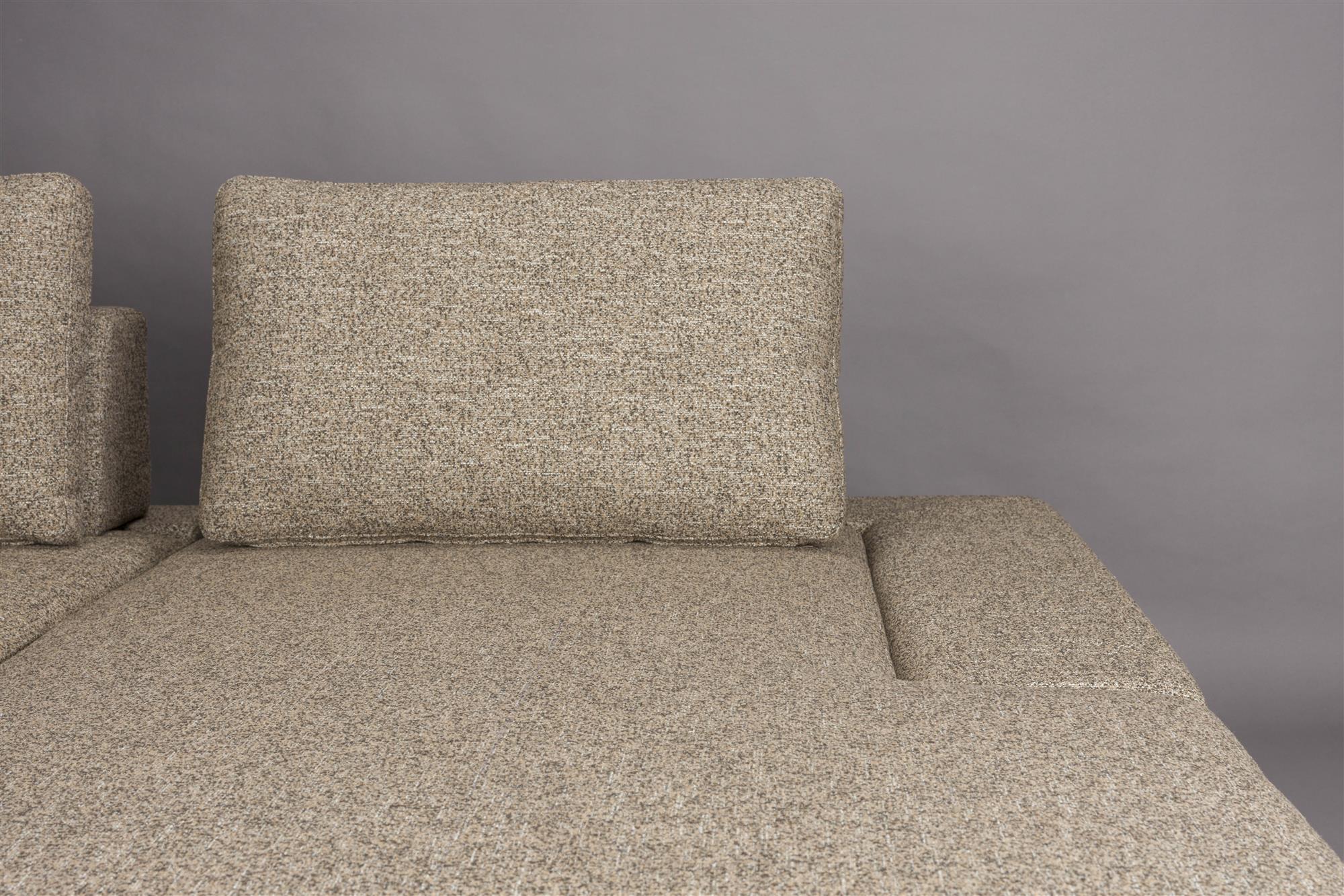 Right -sided Corner Shelly Dark Black Melange with a black base