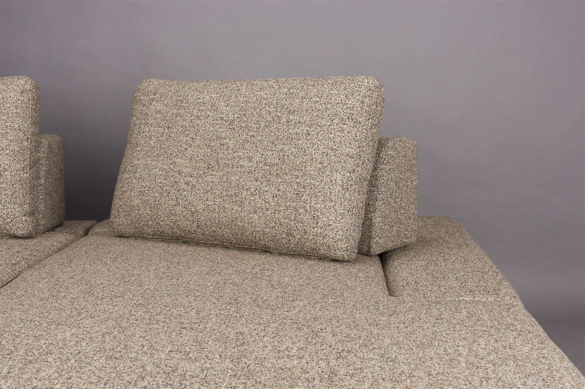 Right -sided Corner Shelly Dark Black Melange with a black base