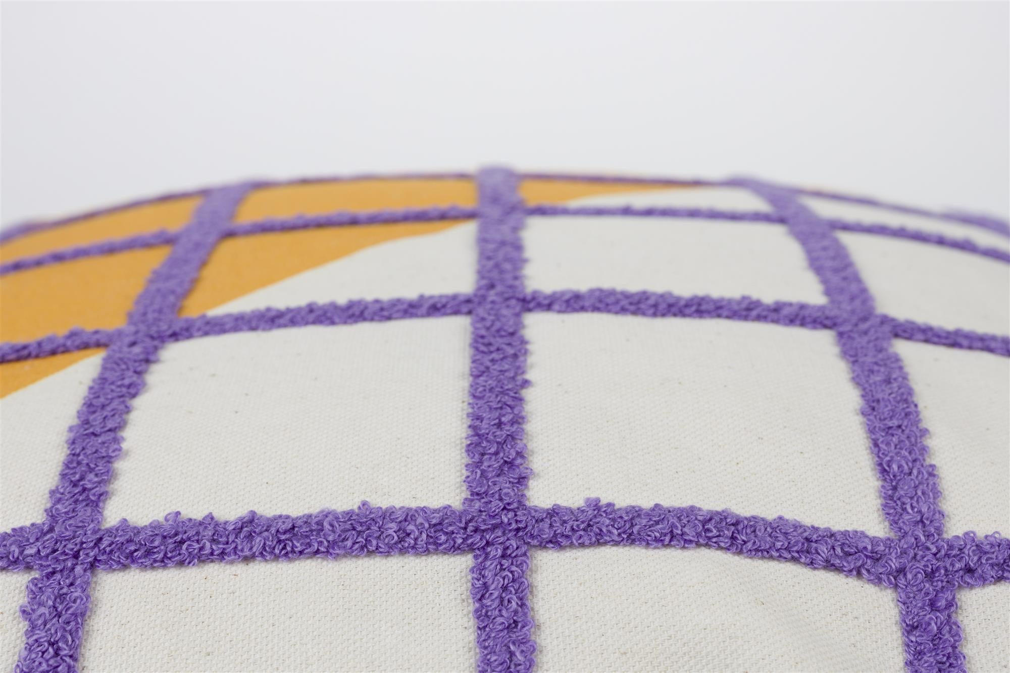 Poduszka SOTA pomarańczowy z fioletową kratką