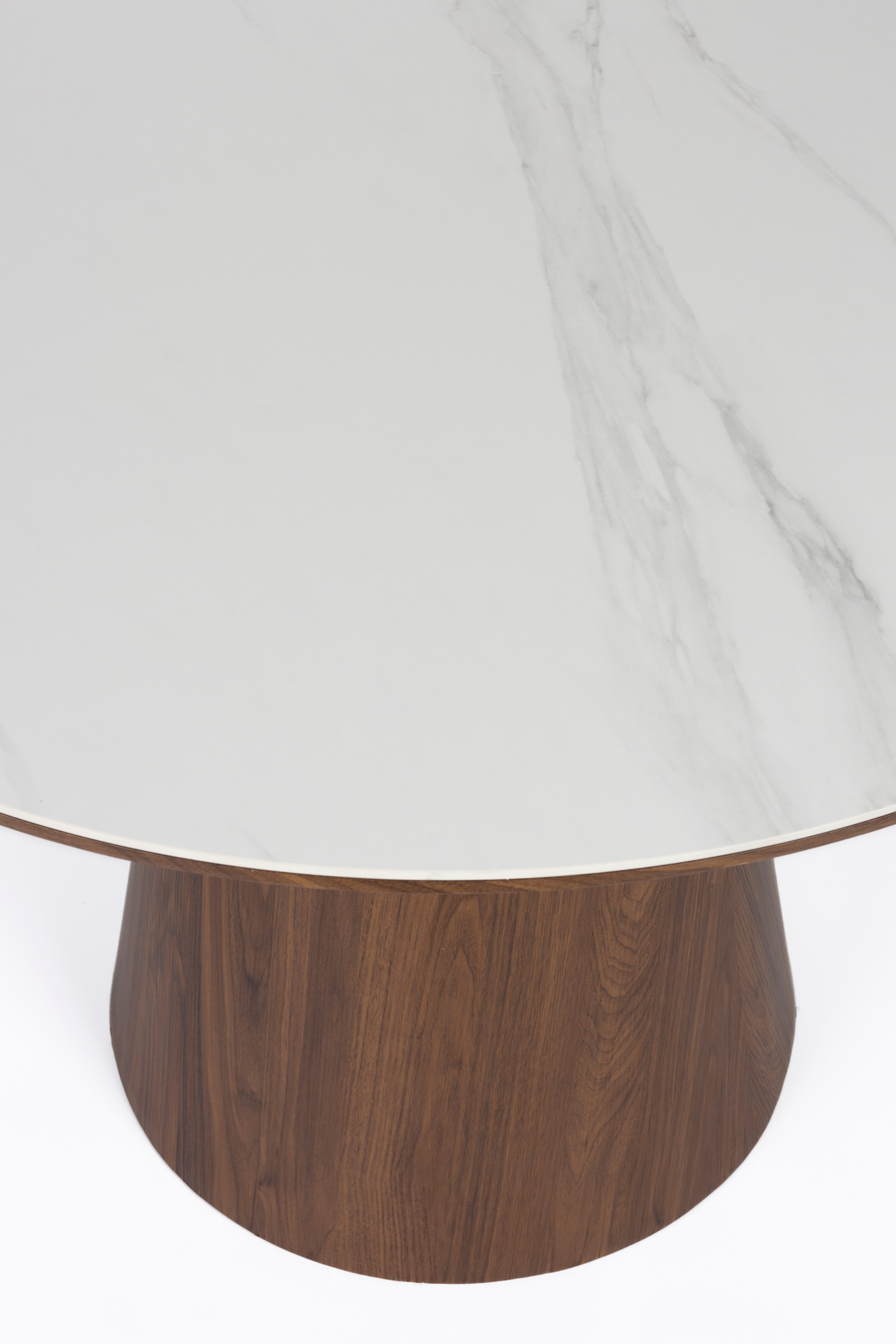ALMIRA round table walnut veneer