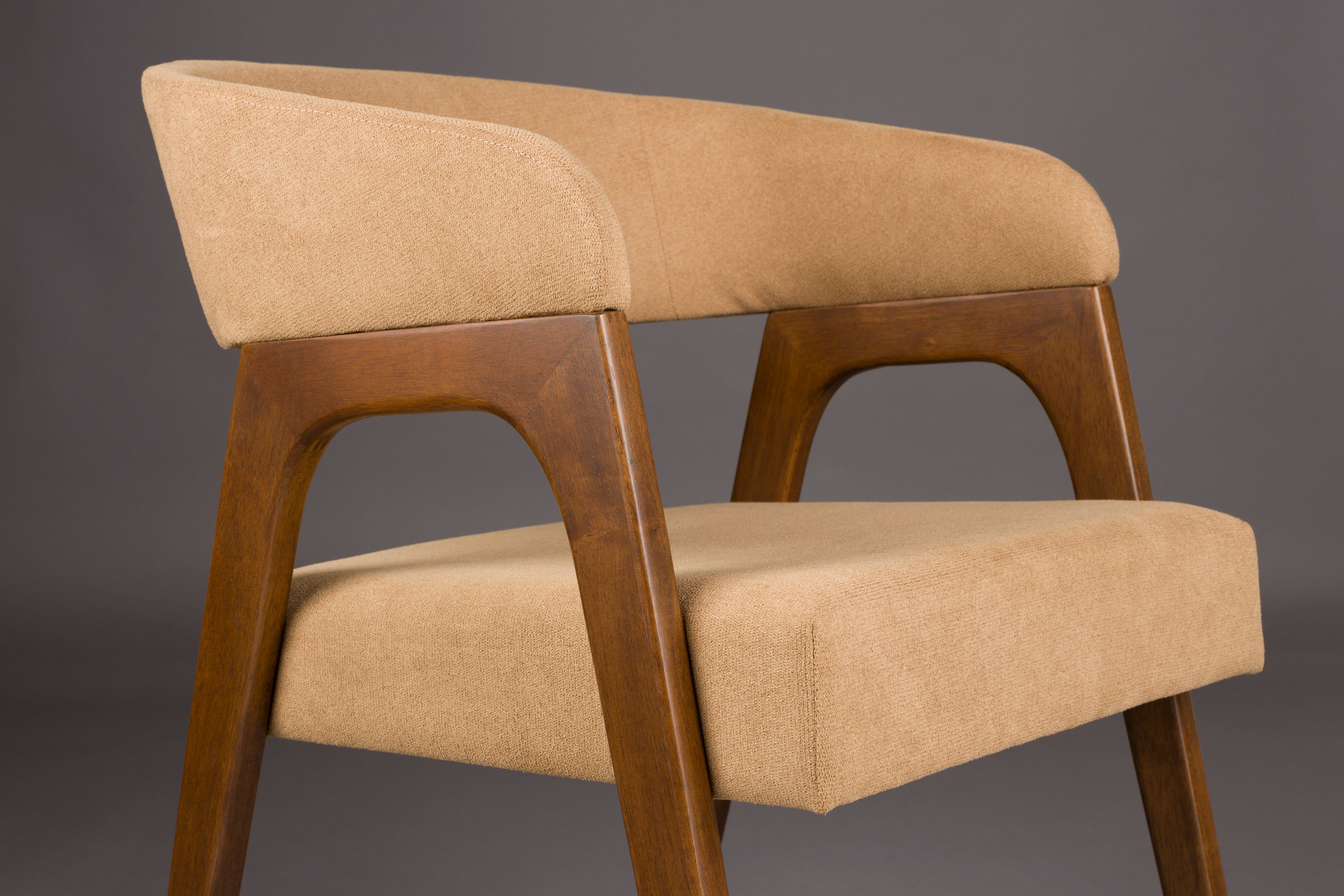 Stuhl ADAMELLO beige mit Holzgestell