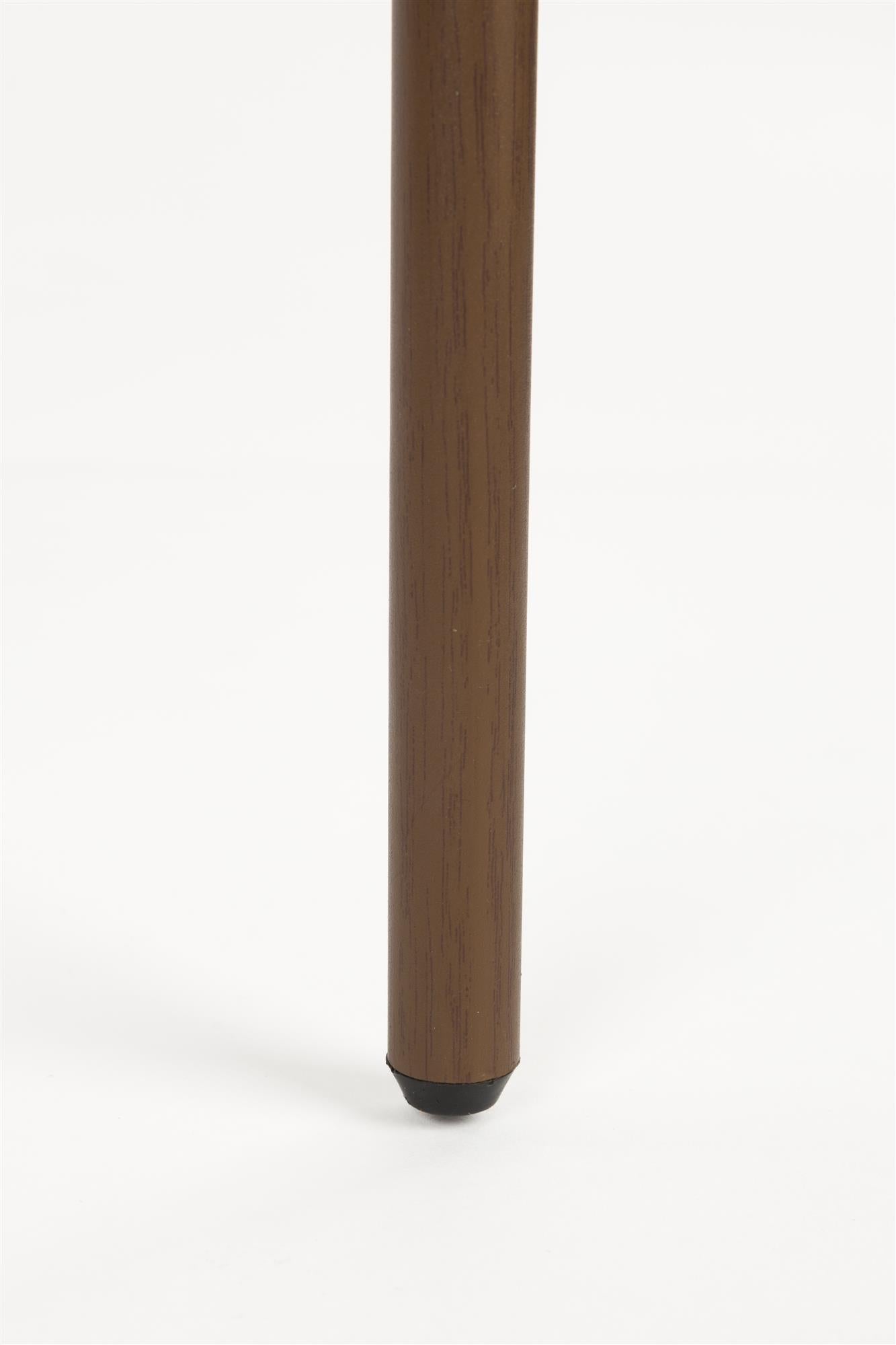 Stuhl CLAES weiß mit braunem Gestell