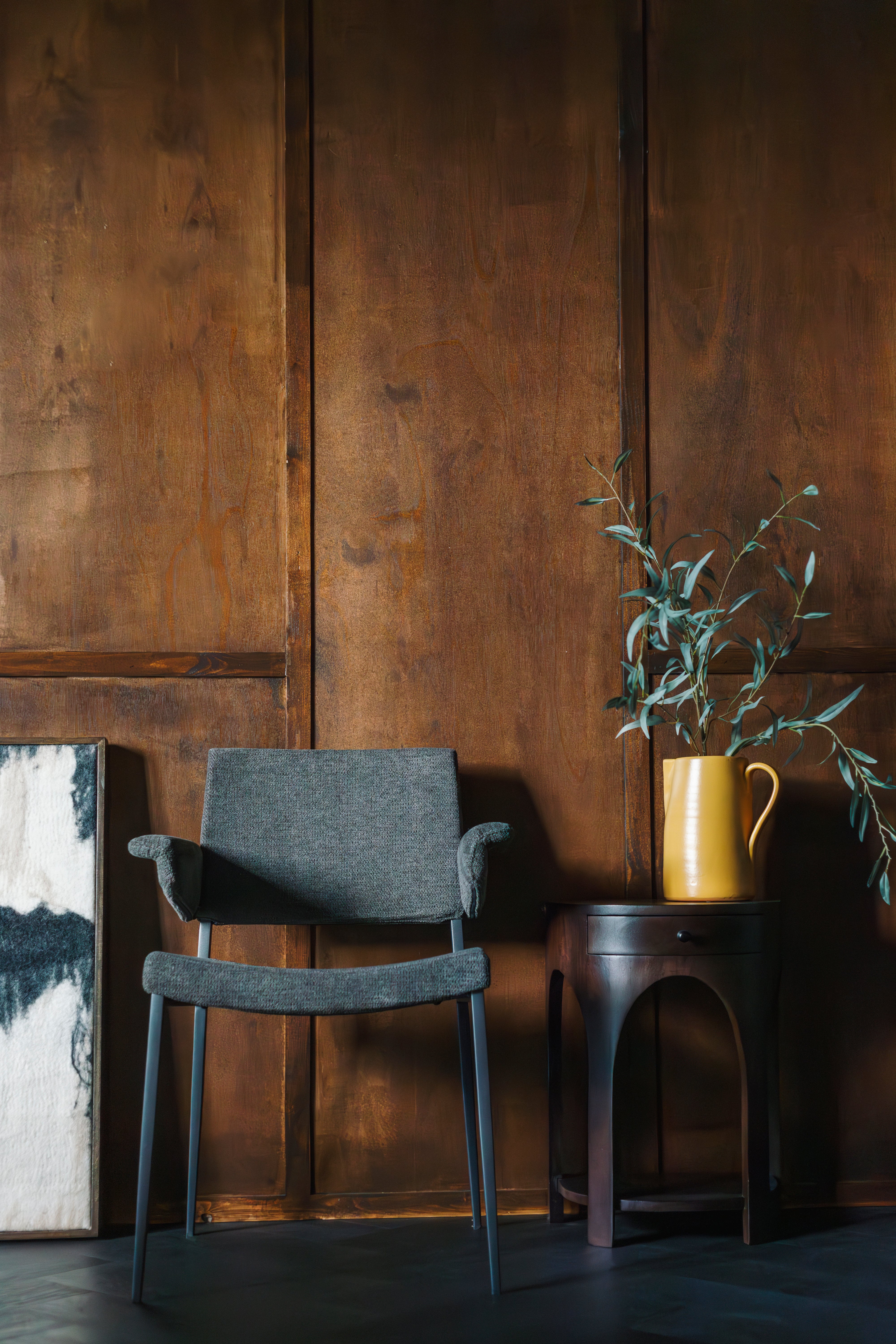 PORTLAND chair gray with dark gray base