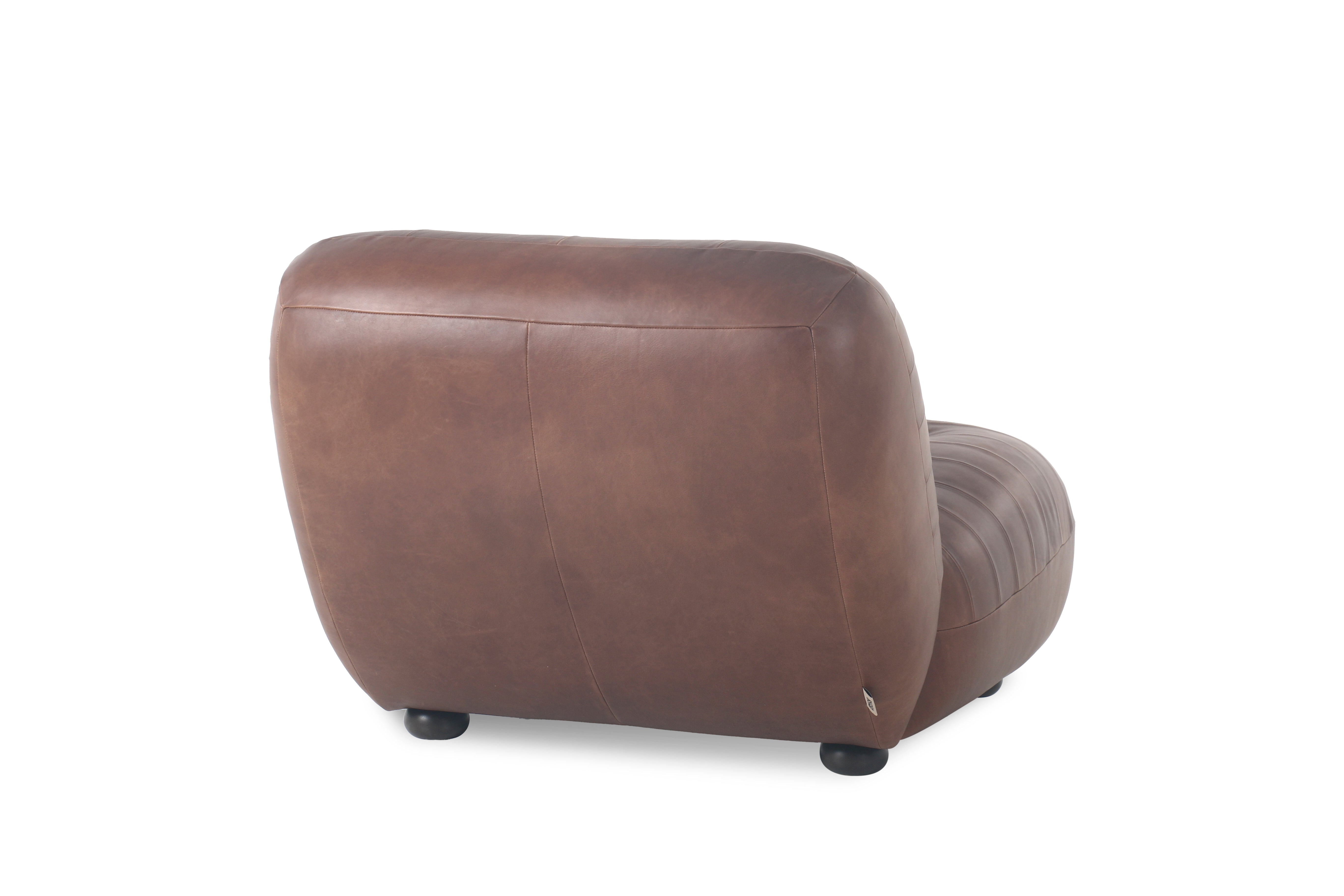 Fauteuil WYATT WAX chocoladeleer
