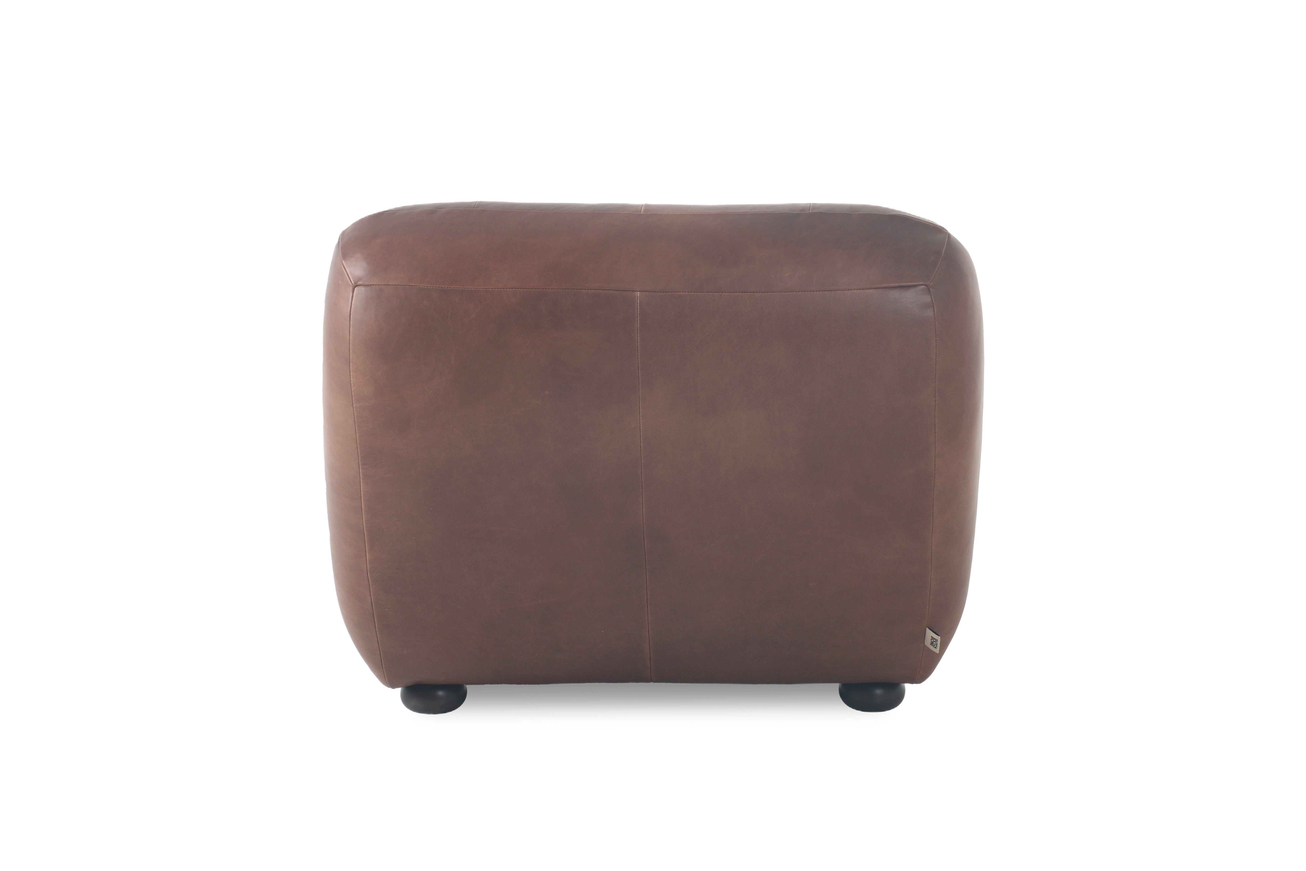 Fauteuil WYATT WAX chocoladeleer