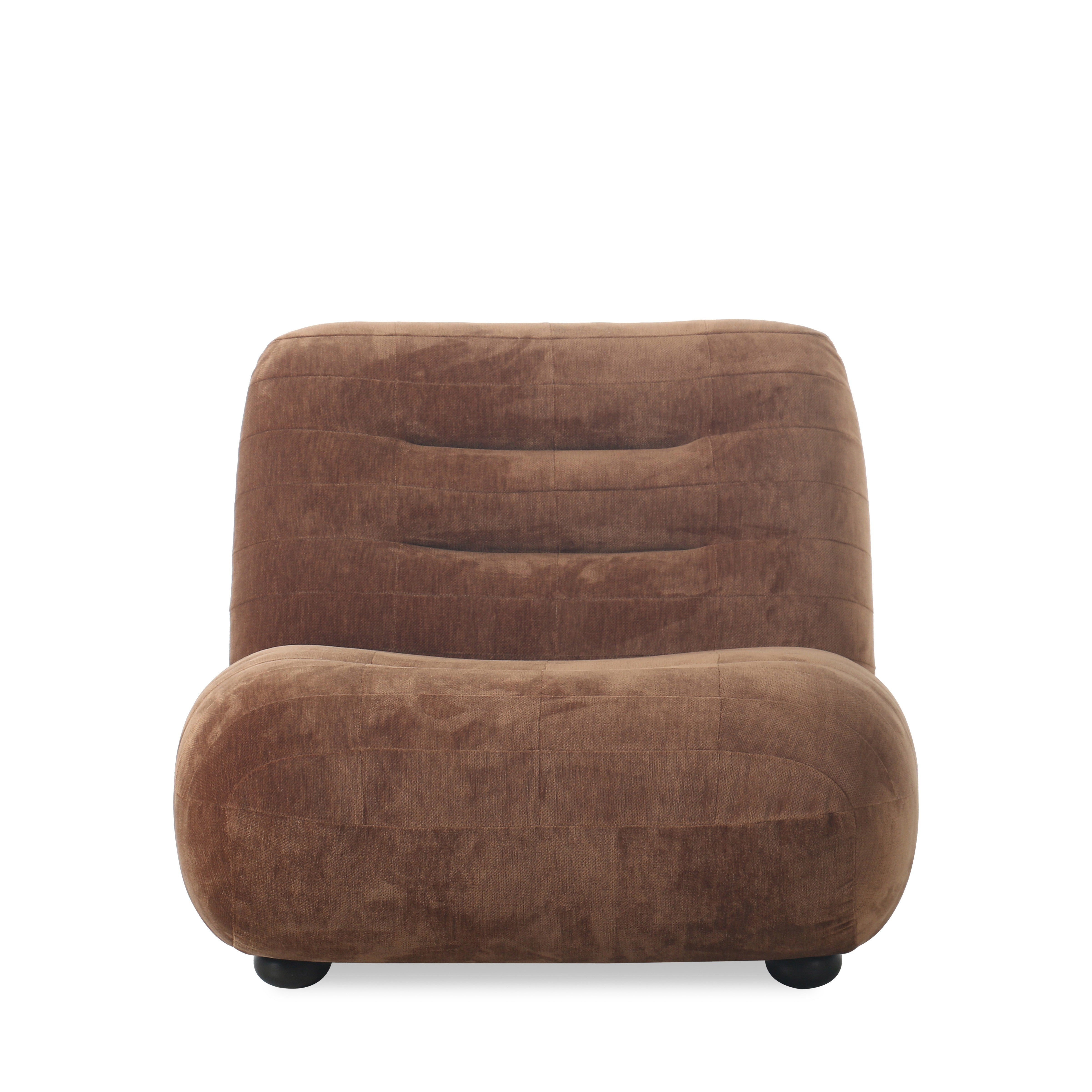 Sessel WYATT cognac Samt
