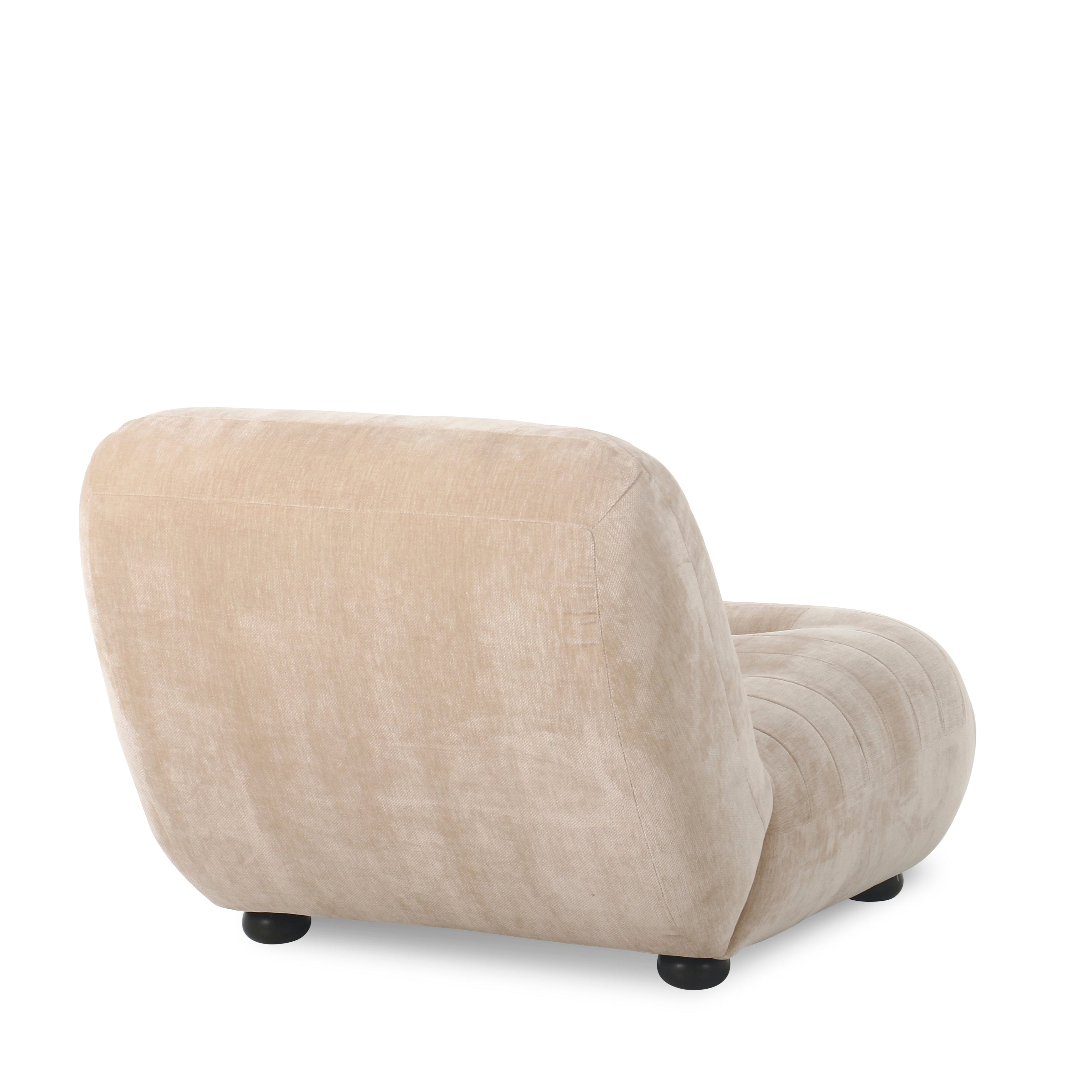 Fauteuil WYATT beige fluweel