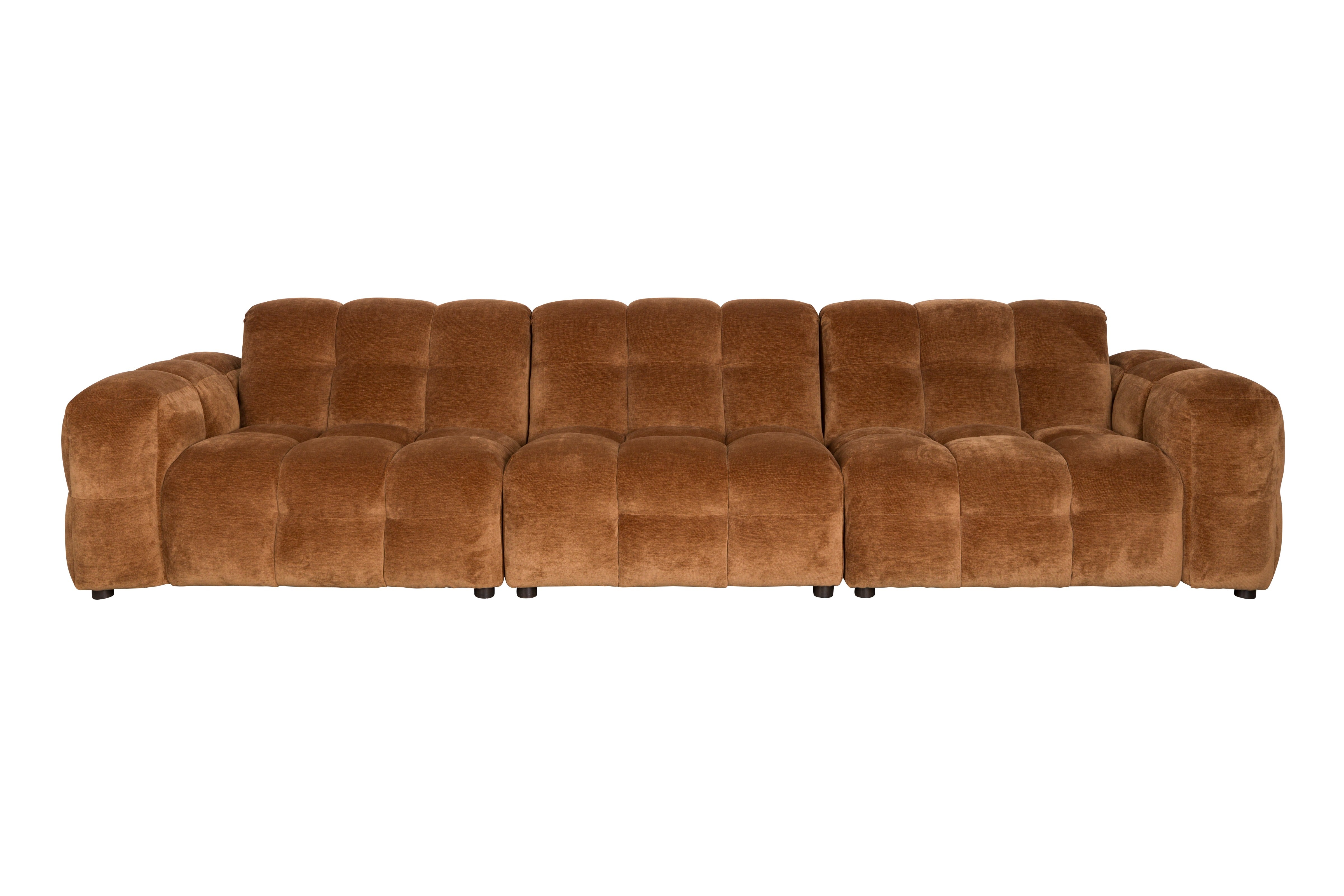 Sofa 4,5-persoons HACKMAN cognacvelours