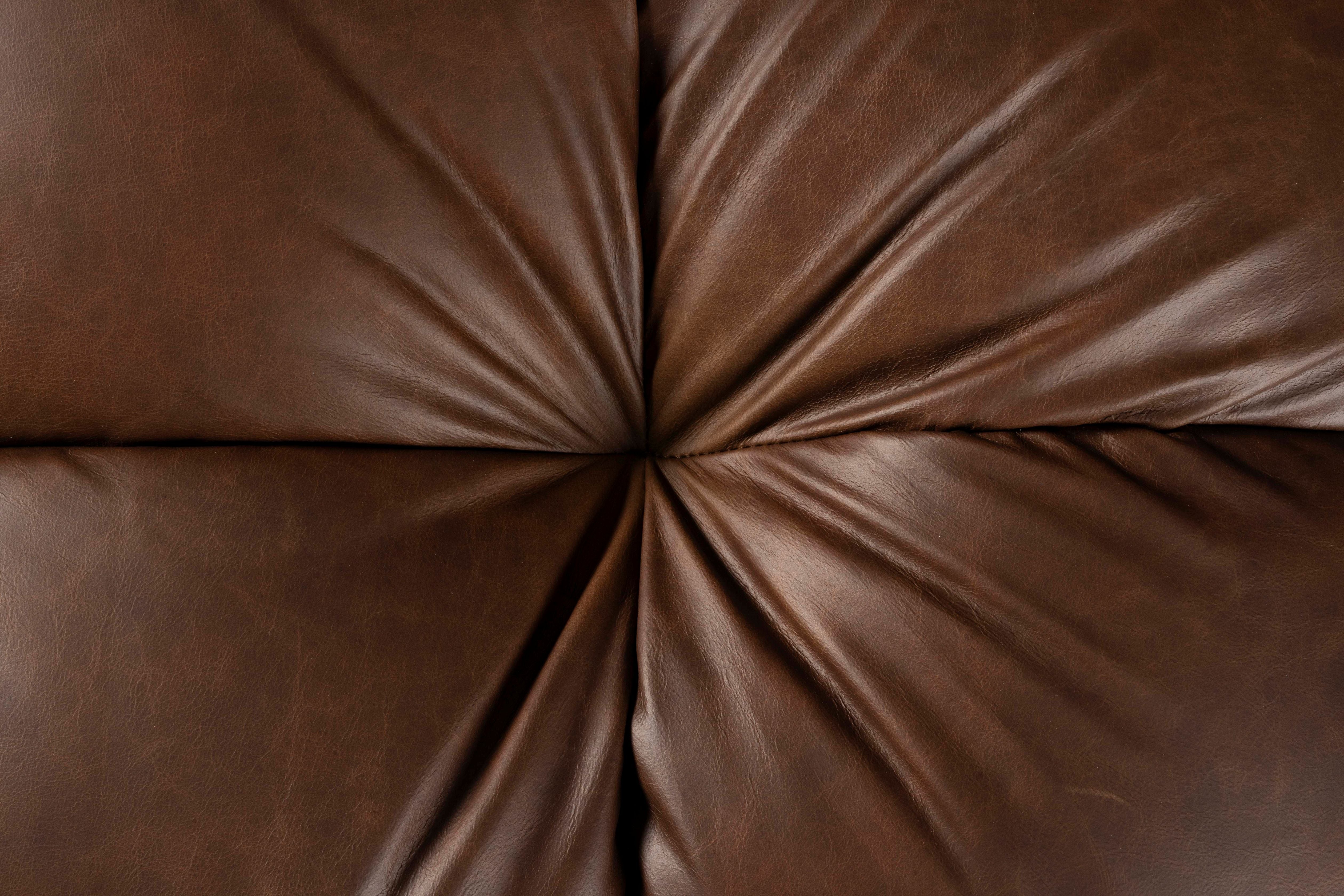 HACKMAN 3-seater Sofa chocolate leather